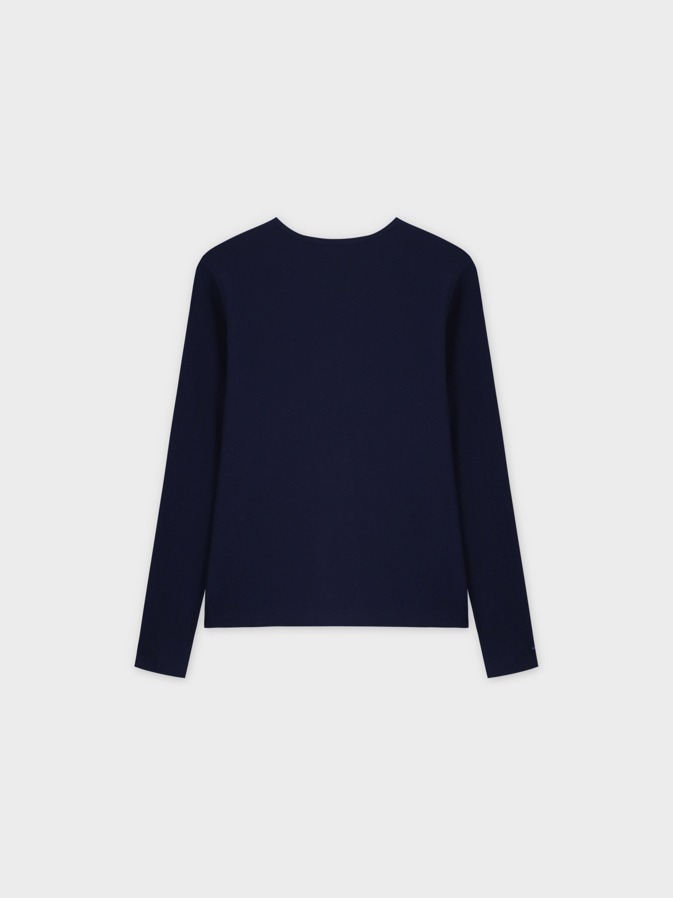 BASIC HIGH V TEE LS-NAVY
