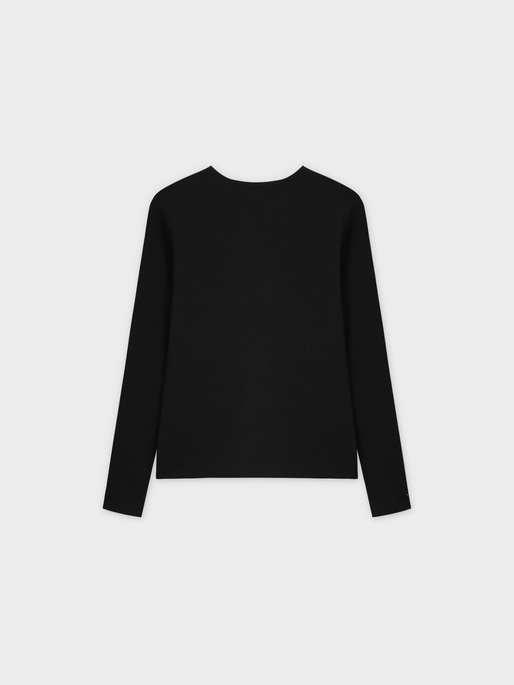 Basic High V Tee Long Sleeve-Black