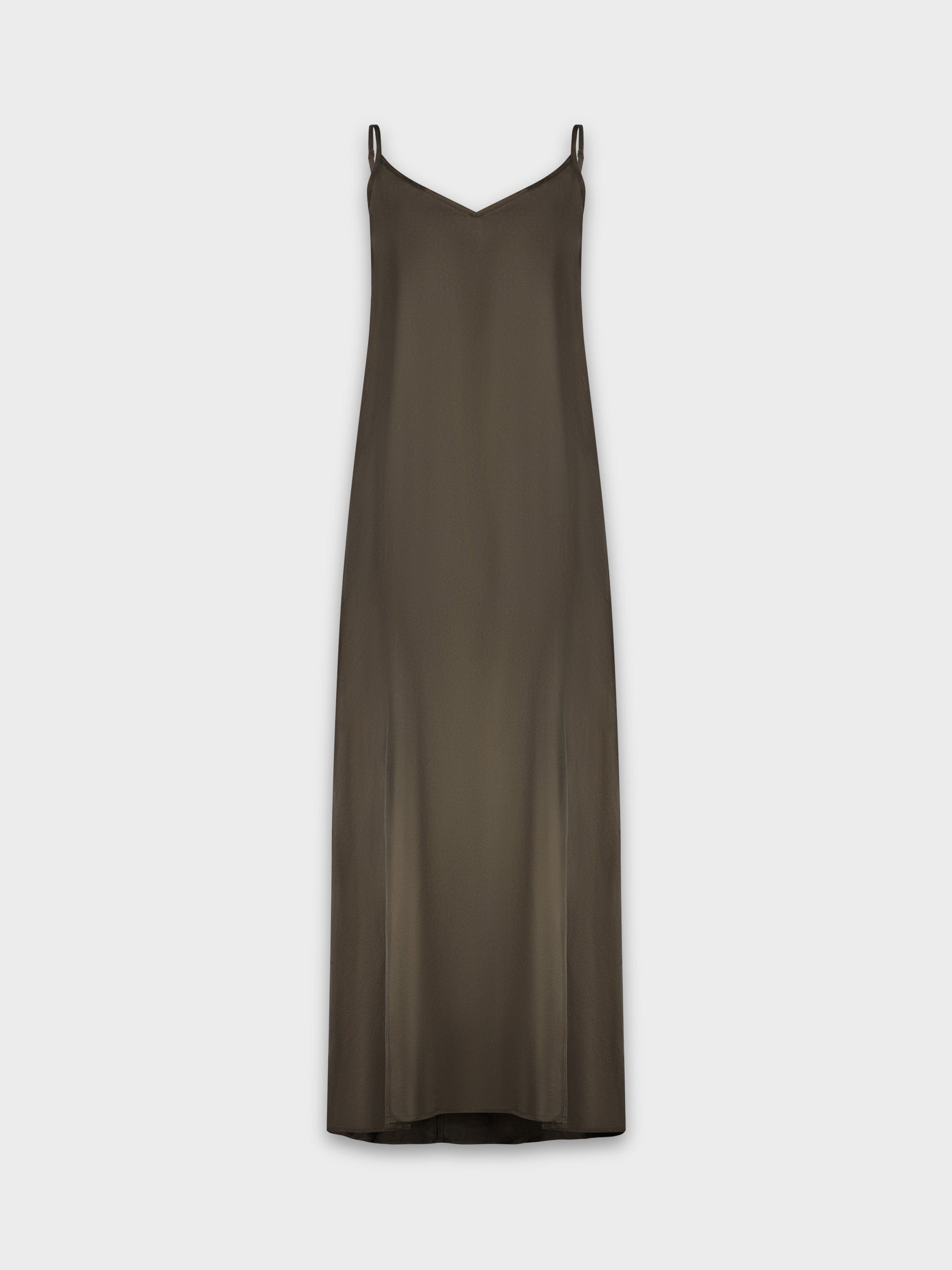 V NECK JUMPER-OLIVE GREEN