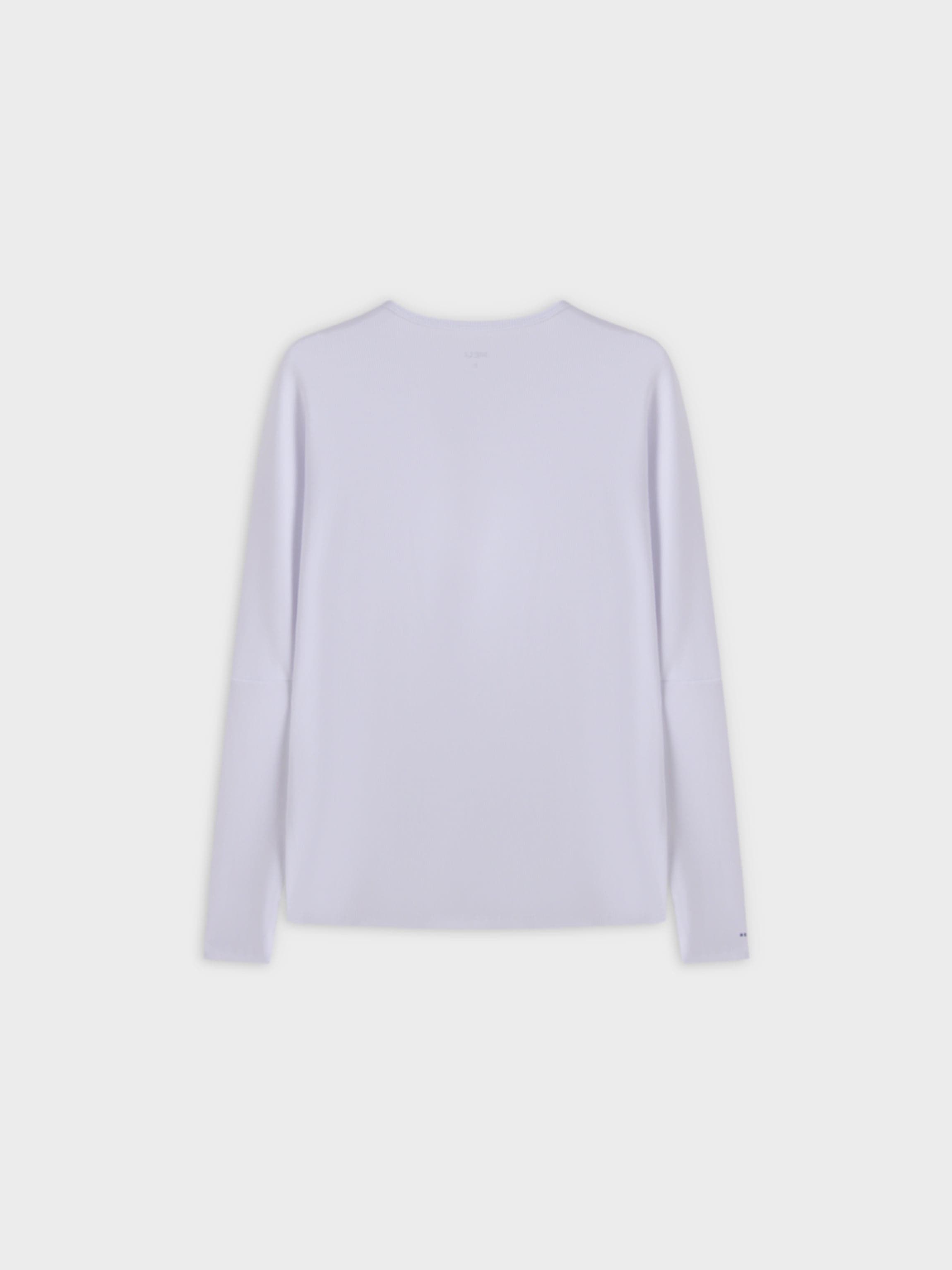 CREW RIBBED DOLMAN-WHITE