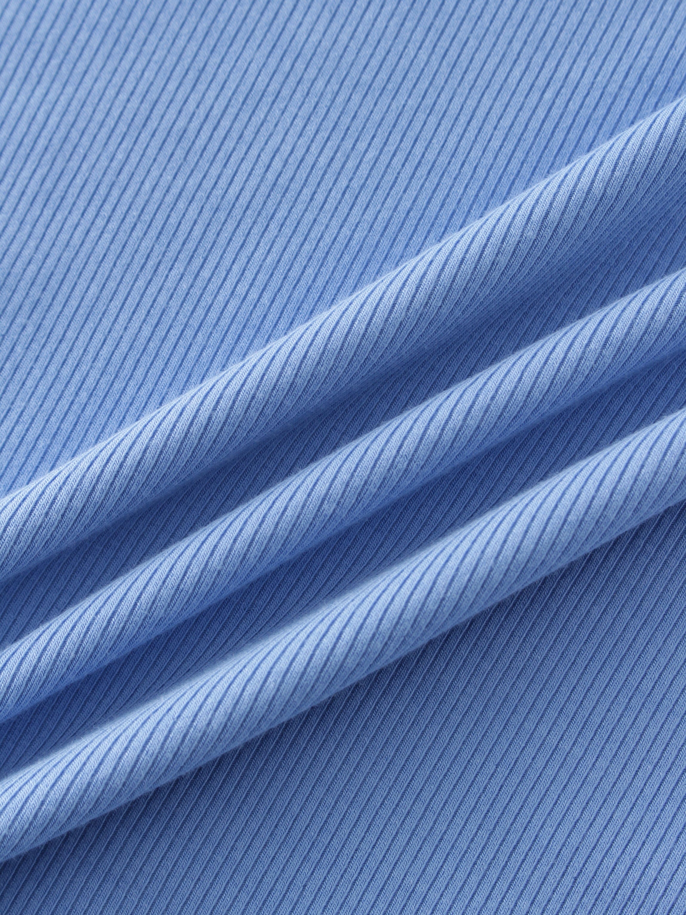 Crew Ribbed Dolman-Ocean Blue