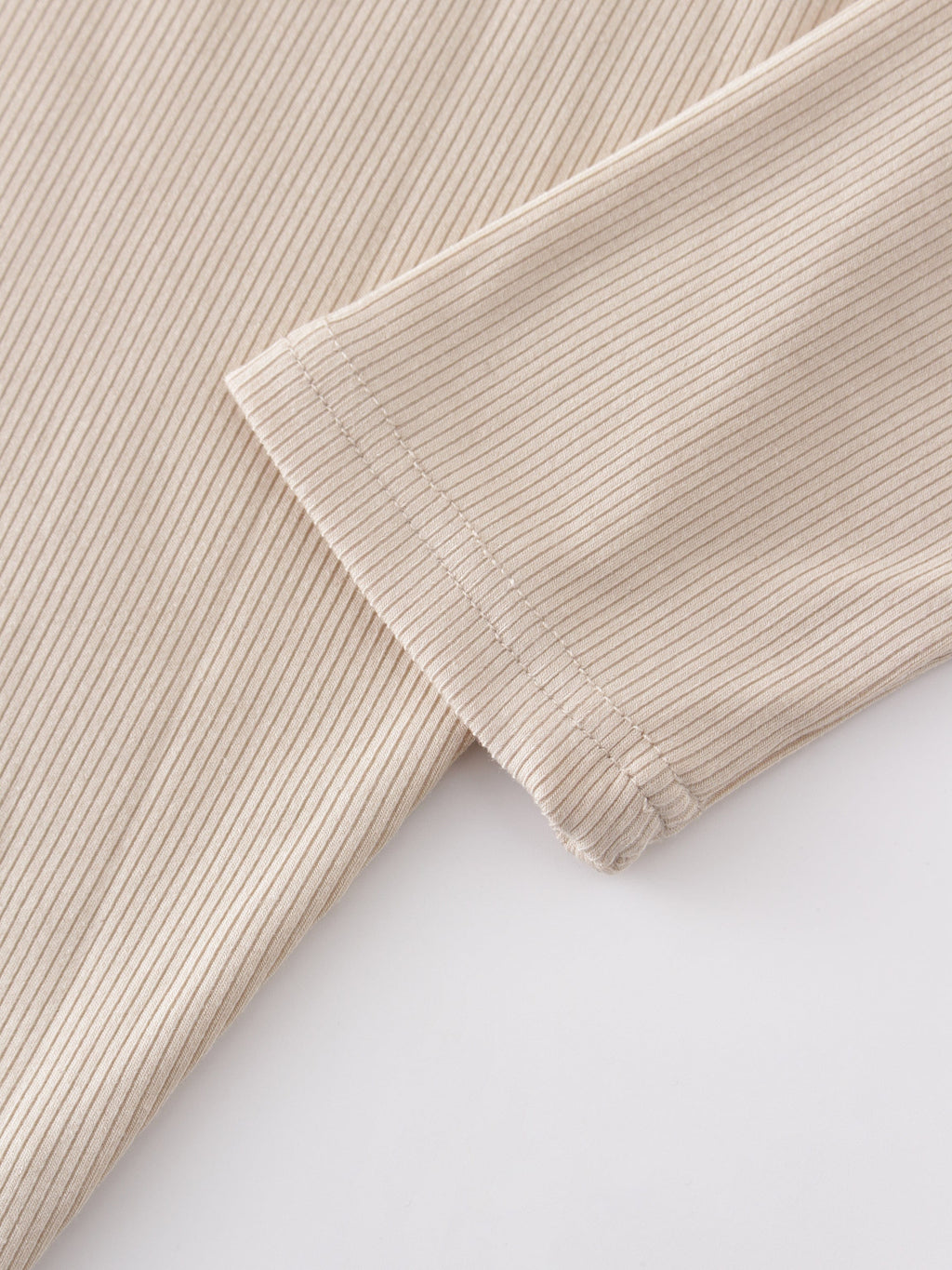 Crew Ribbed Dolman-Tan