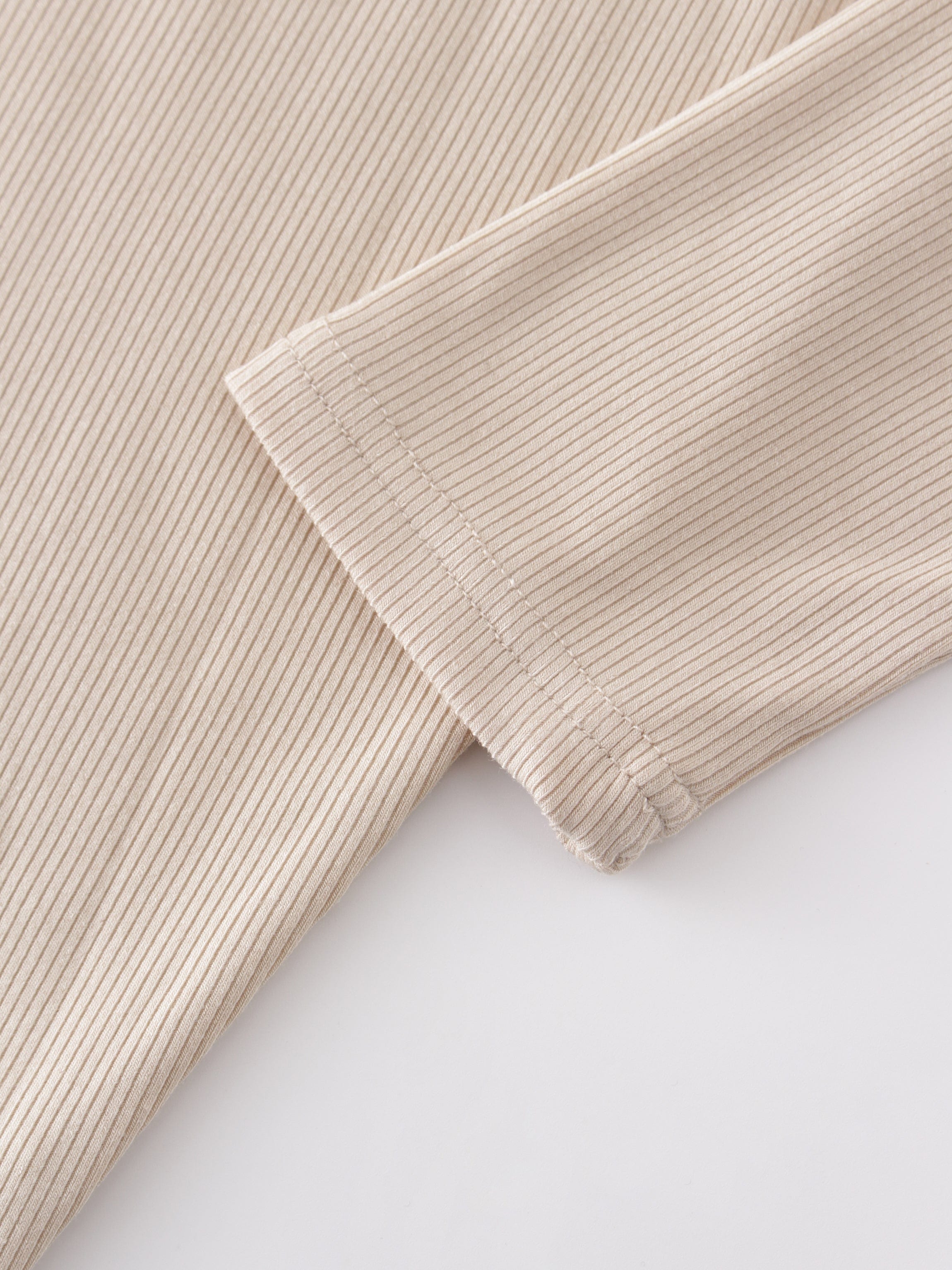 Crew Ribbed Dolman-Tan