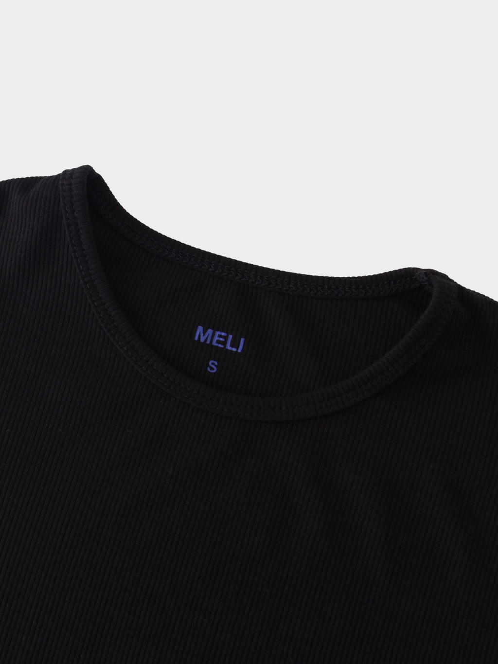 CREW RIBBED DOLMAN-BLACK