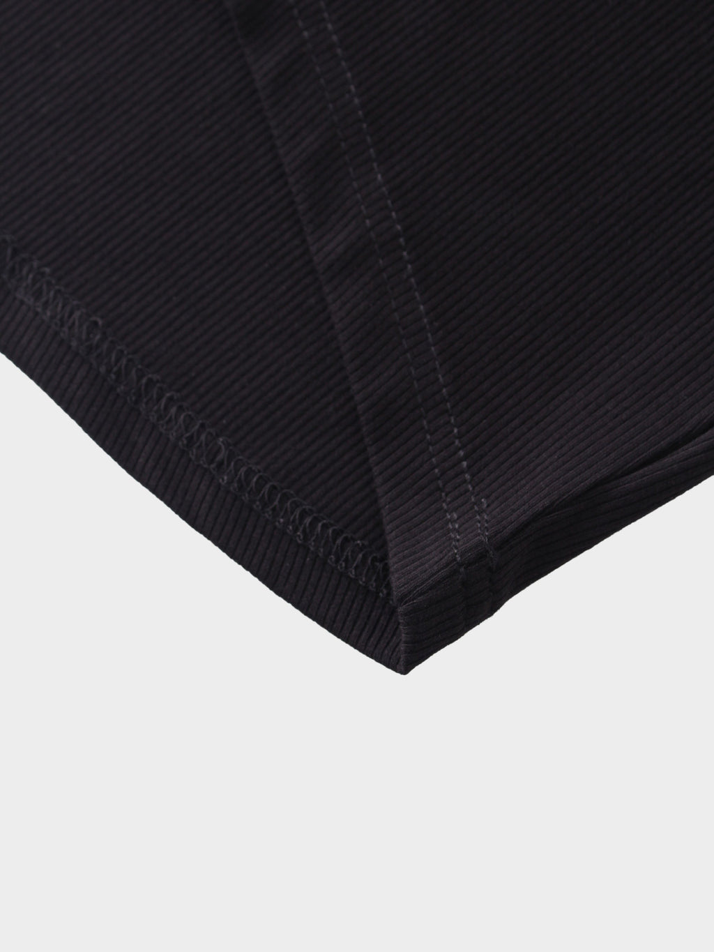 CREW RIBBED DOLMAN-BLACK