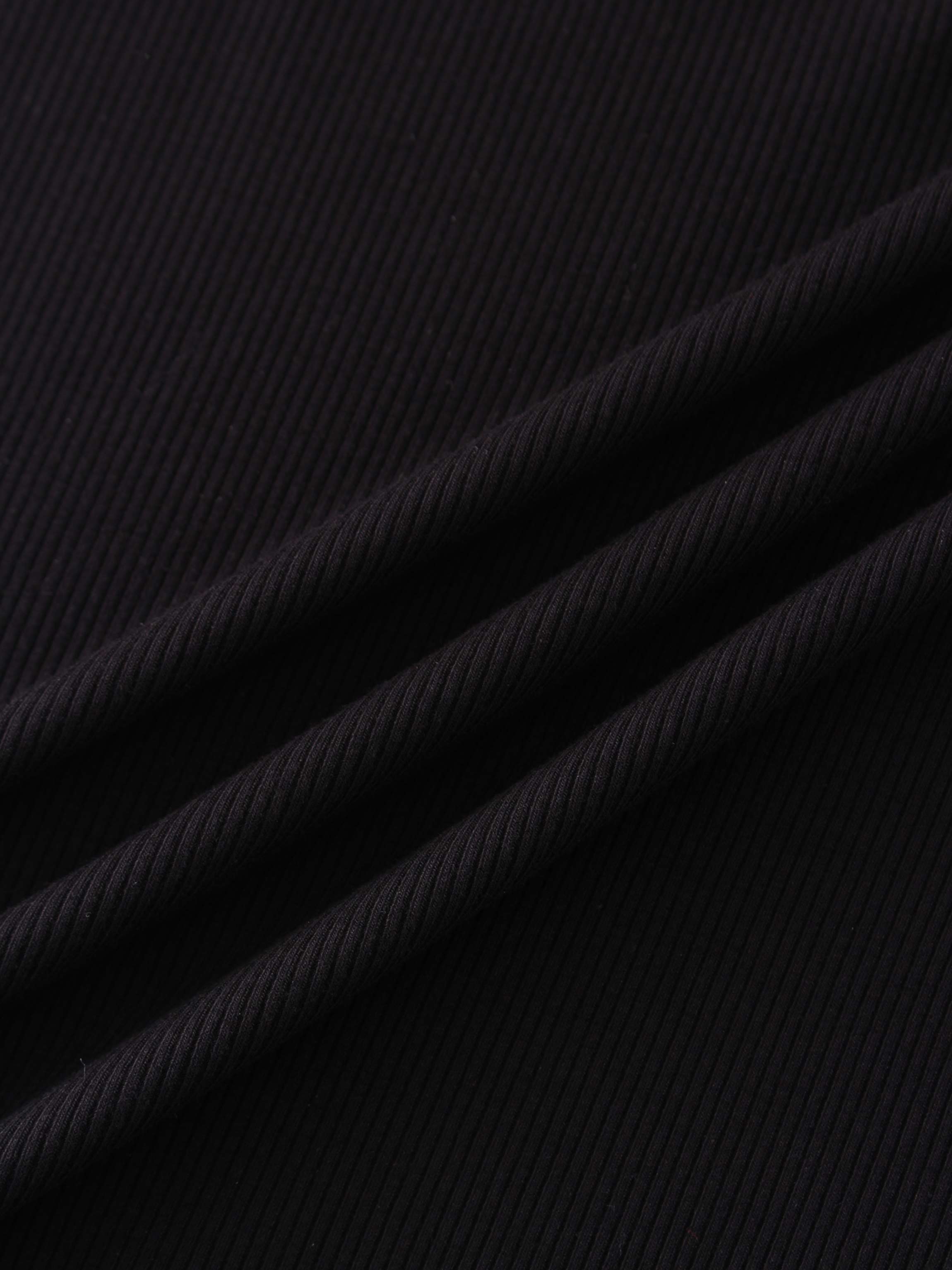 CREW RIBBED DOLMAN-BLACK