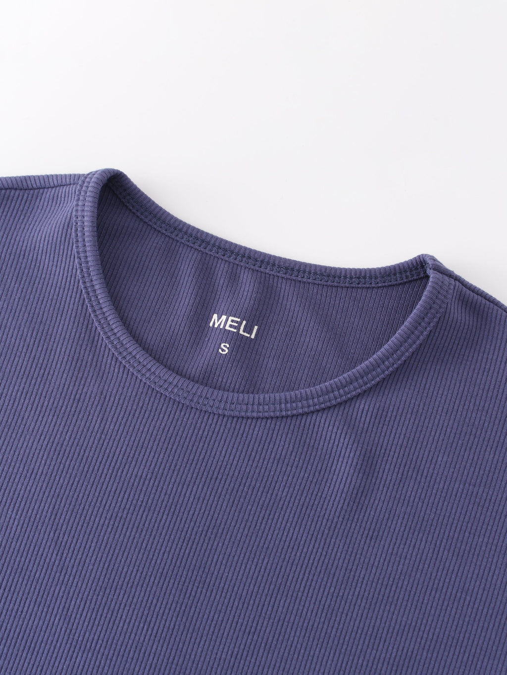 Crew Ribbed Dolman-Indigo Blue