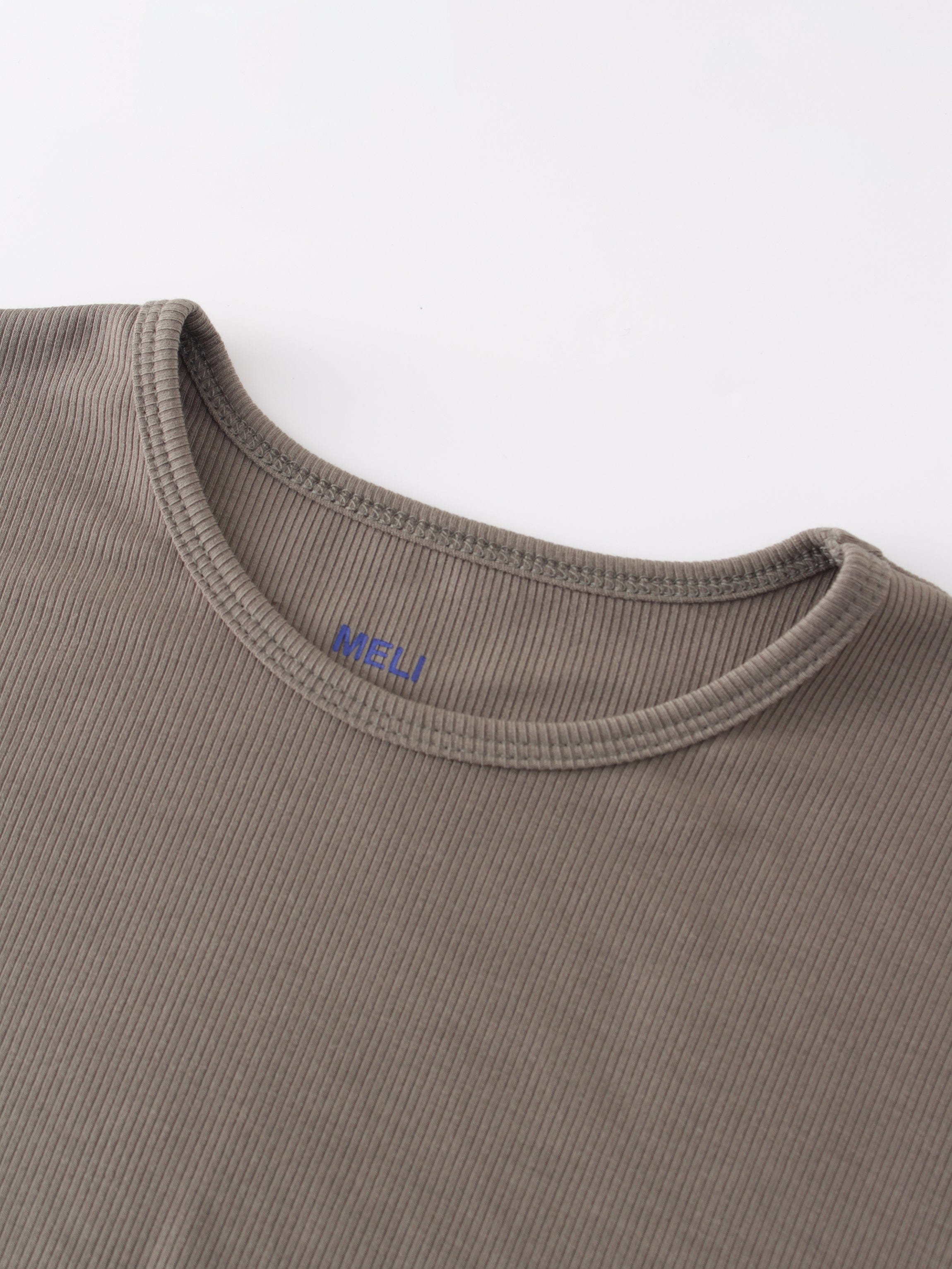 Crew Ribbed Dolman-Olive