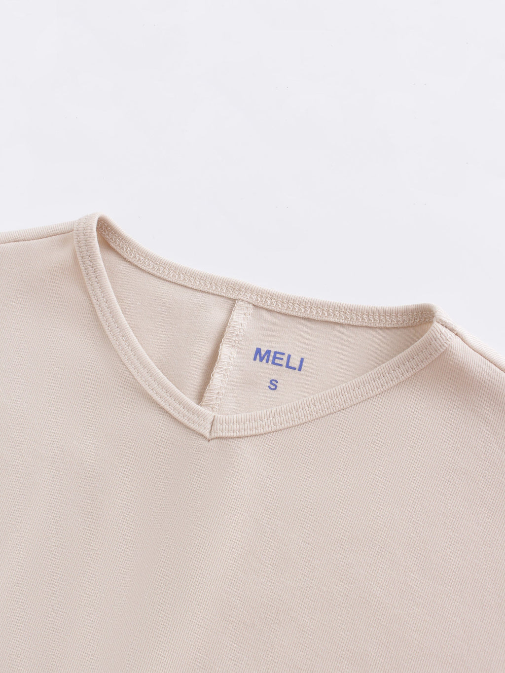 V Bottom T-Shirt-Tan