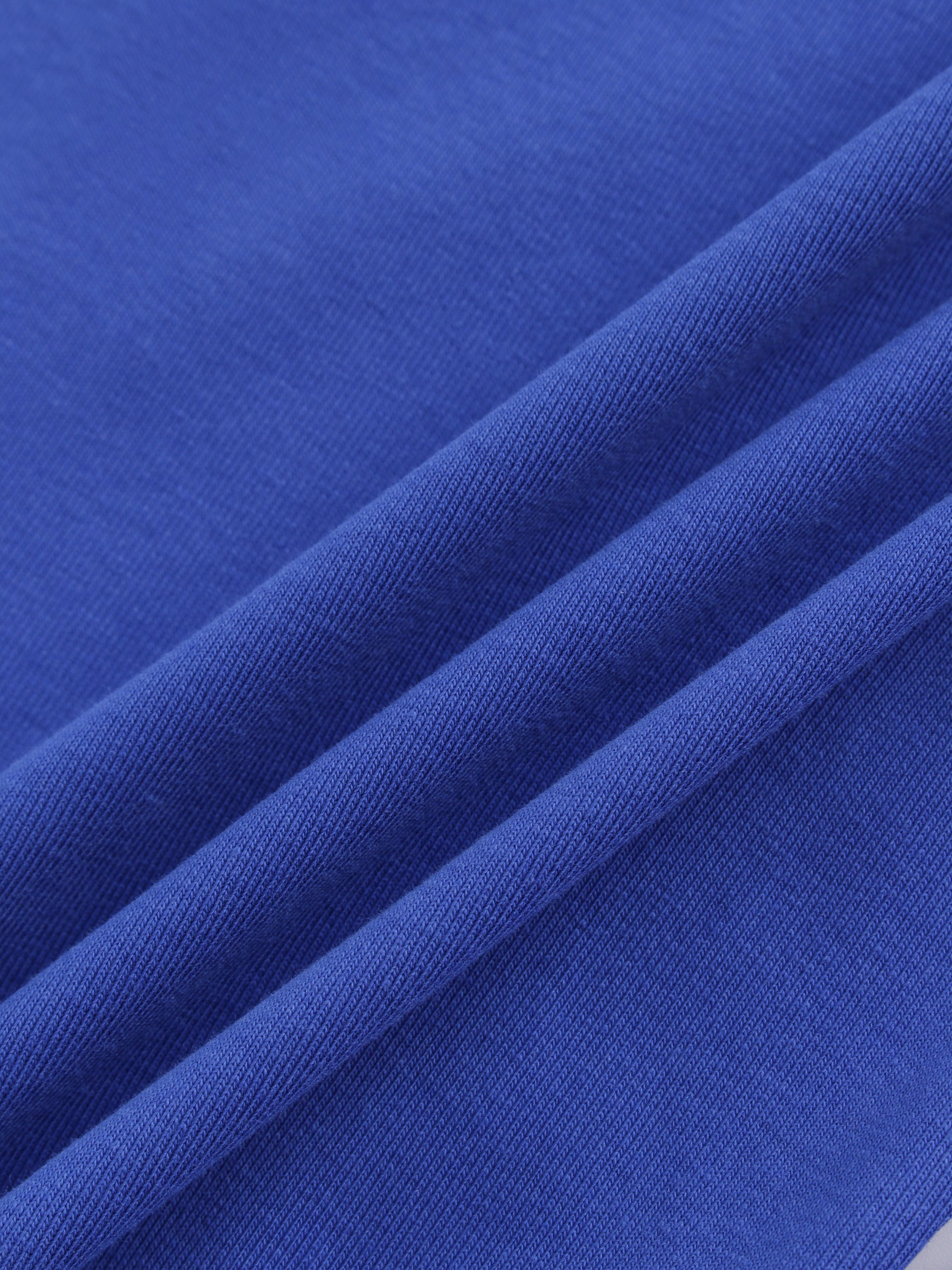 V Bottom T-Shirt-Cobalt Blue