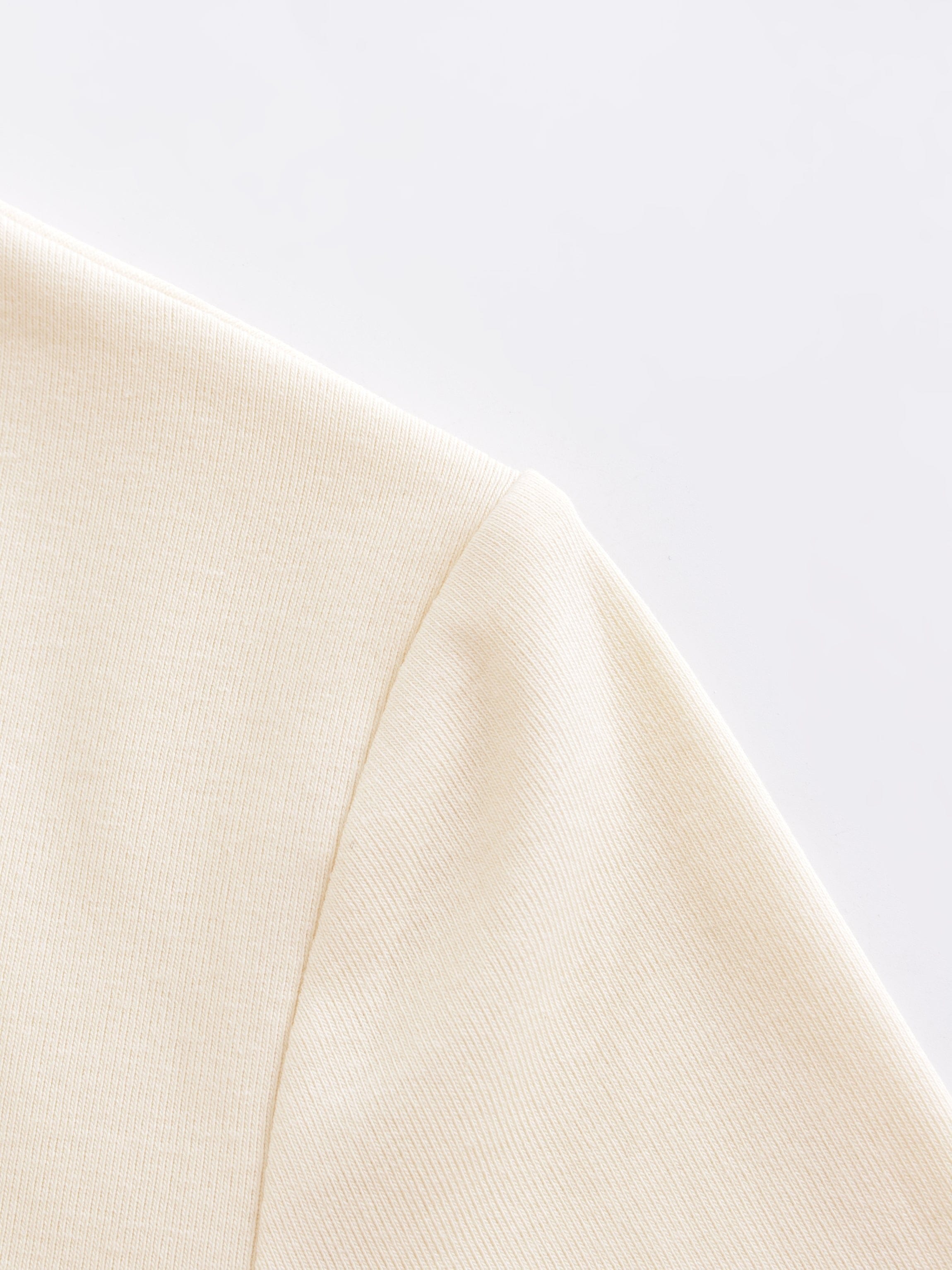 V Bottom T-Shirt-Cream