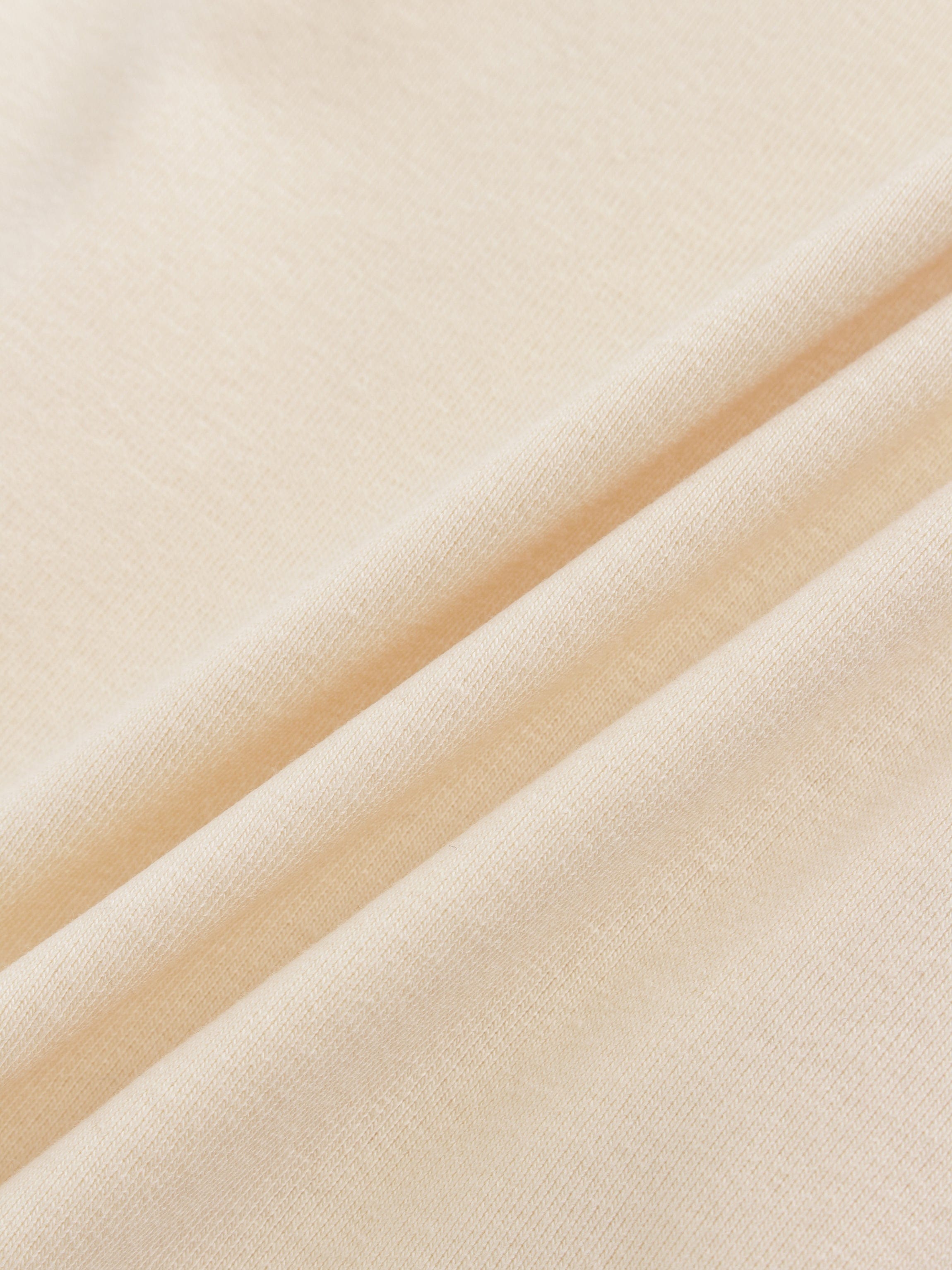 V Bottom T-Shirt-Cream