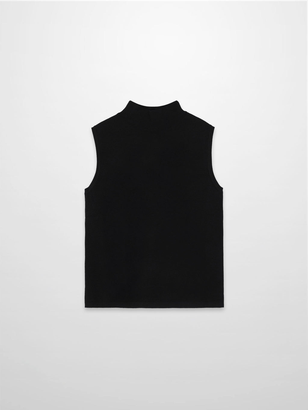 Sleeveless Mock Neck Sweater-Black