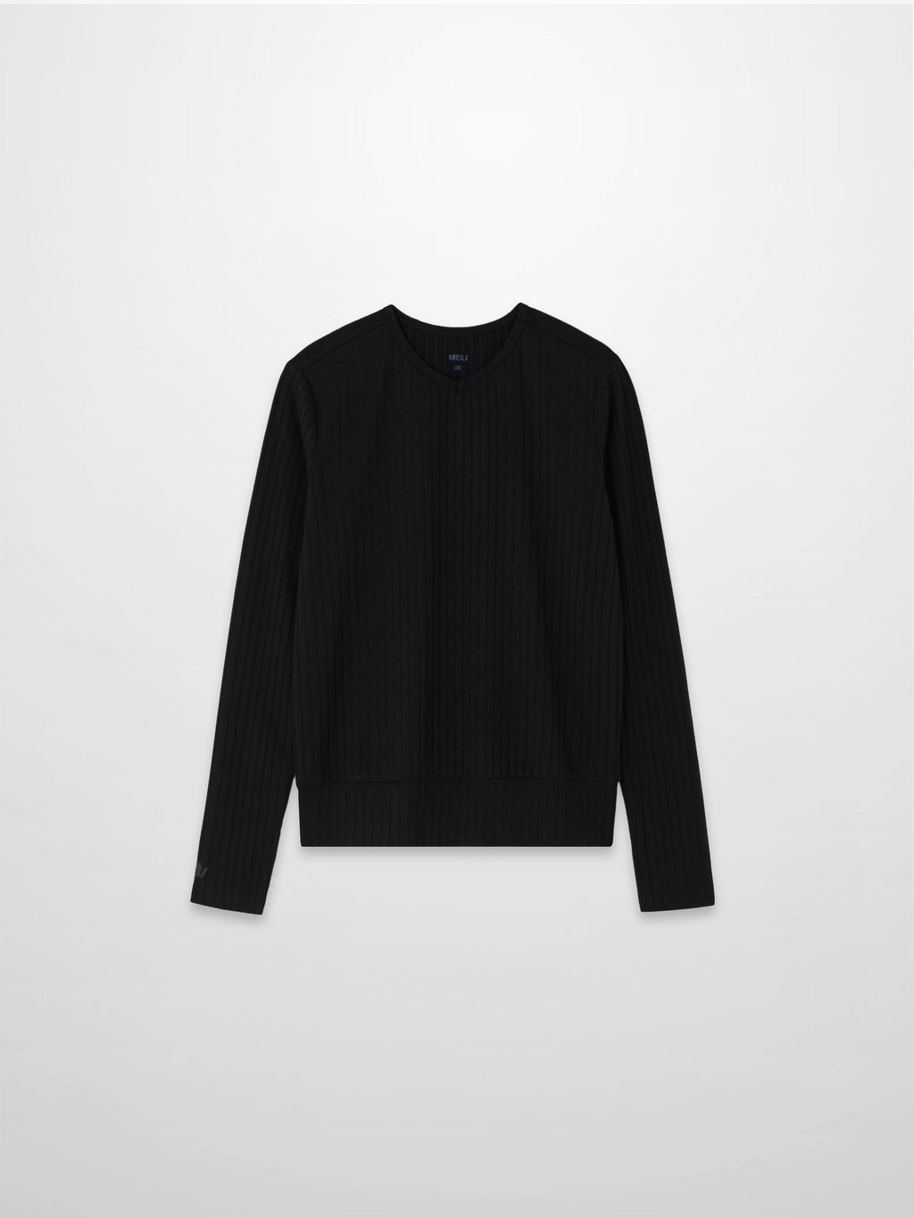 Ribbed High V Bomber-Black