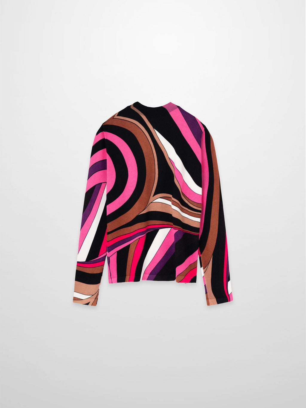 Mock Neck Sweater-Pink Swirl