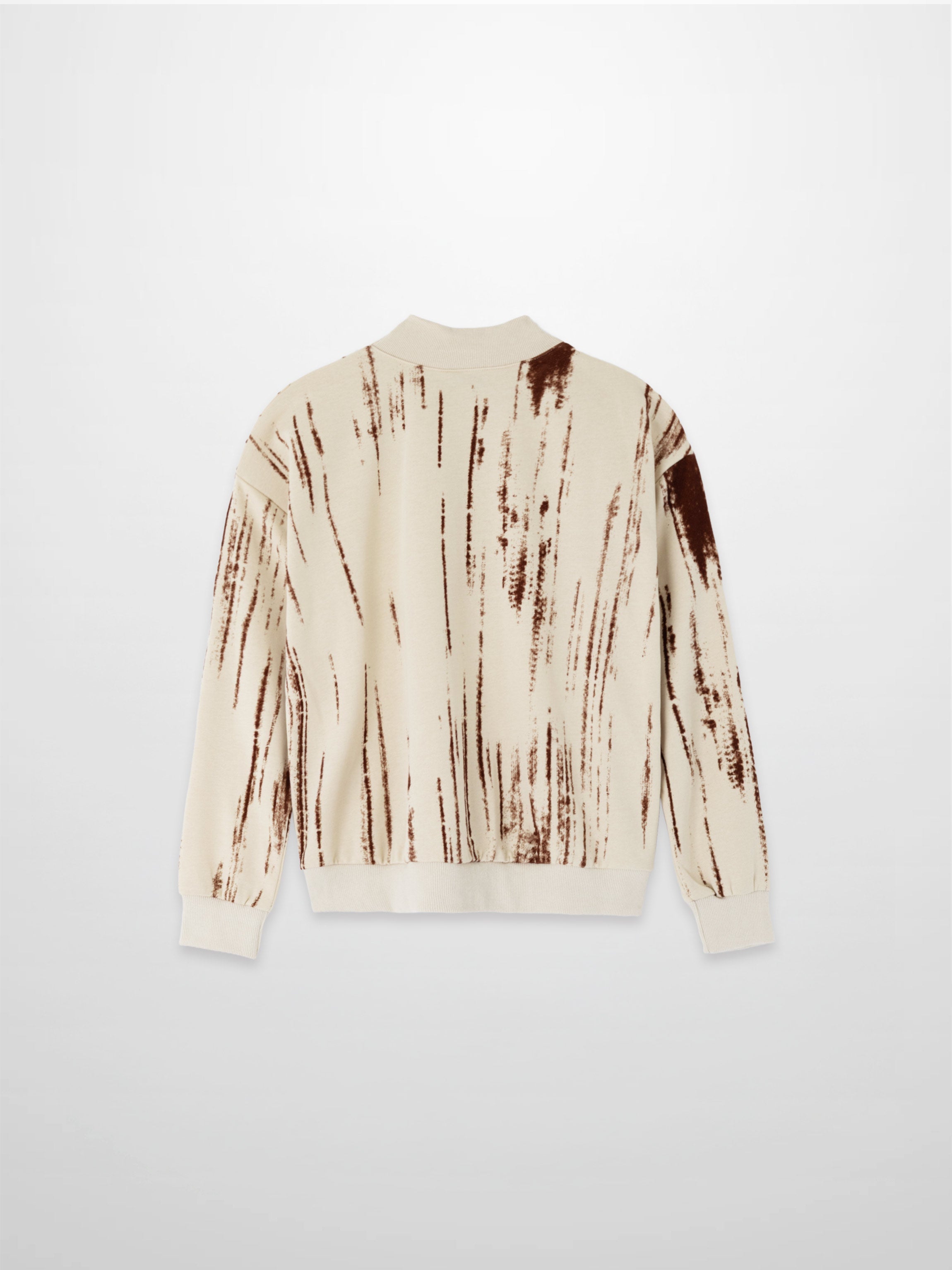 Tie Dye Splash Sweatshirt-Cream/Brown