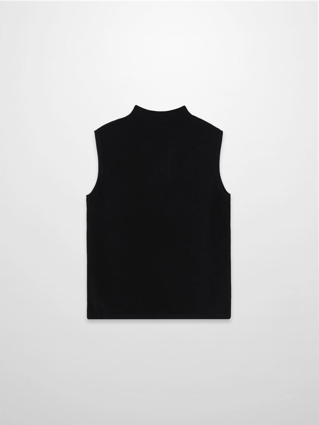 Sleeveless Mock Neck Sweater-Black