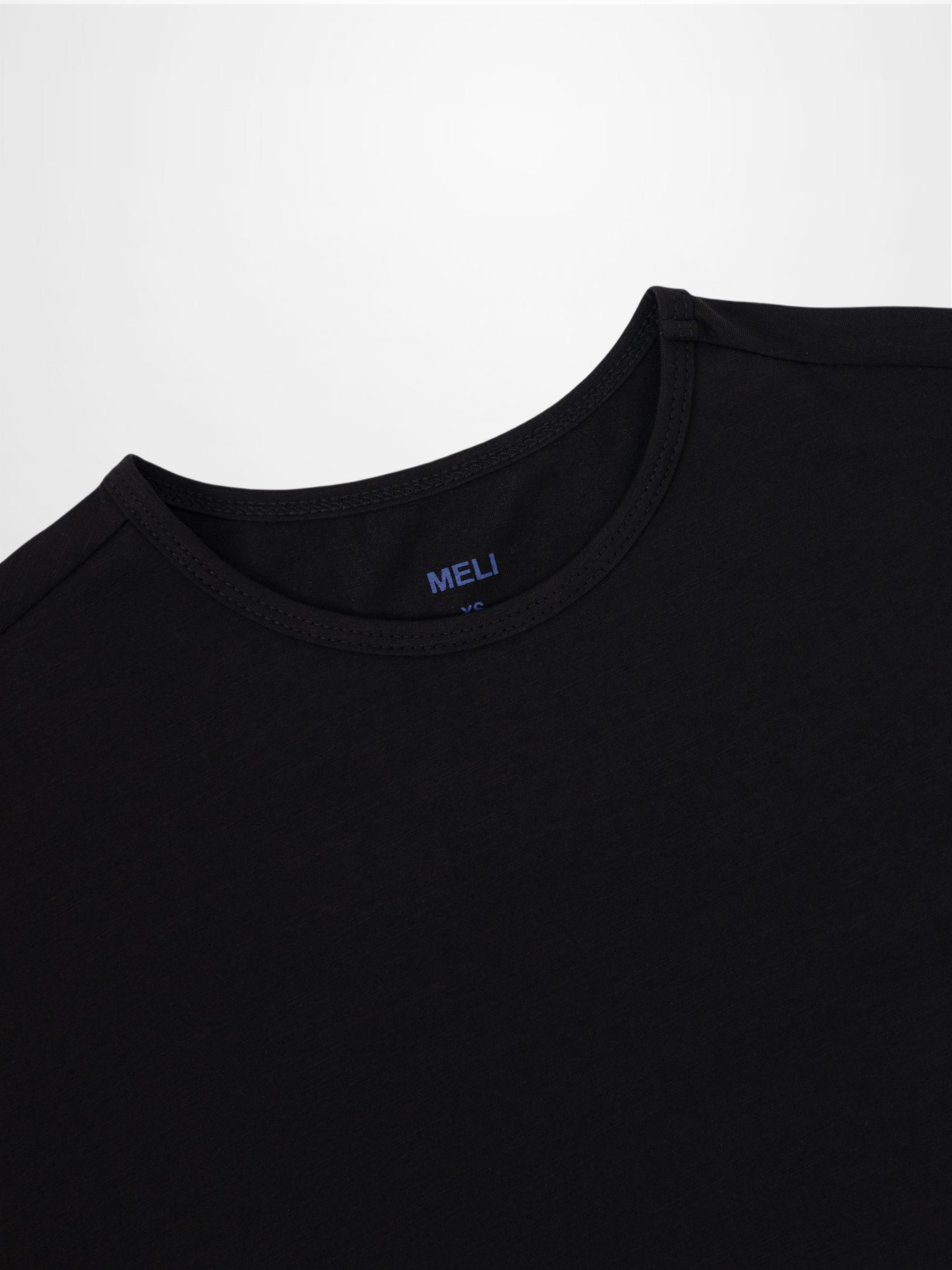 Crew Bomber Tee-Black