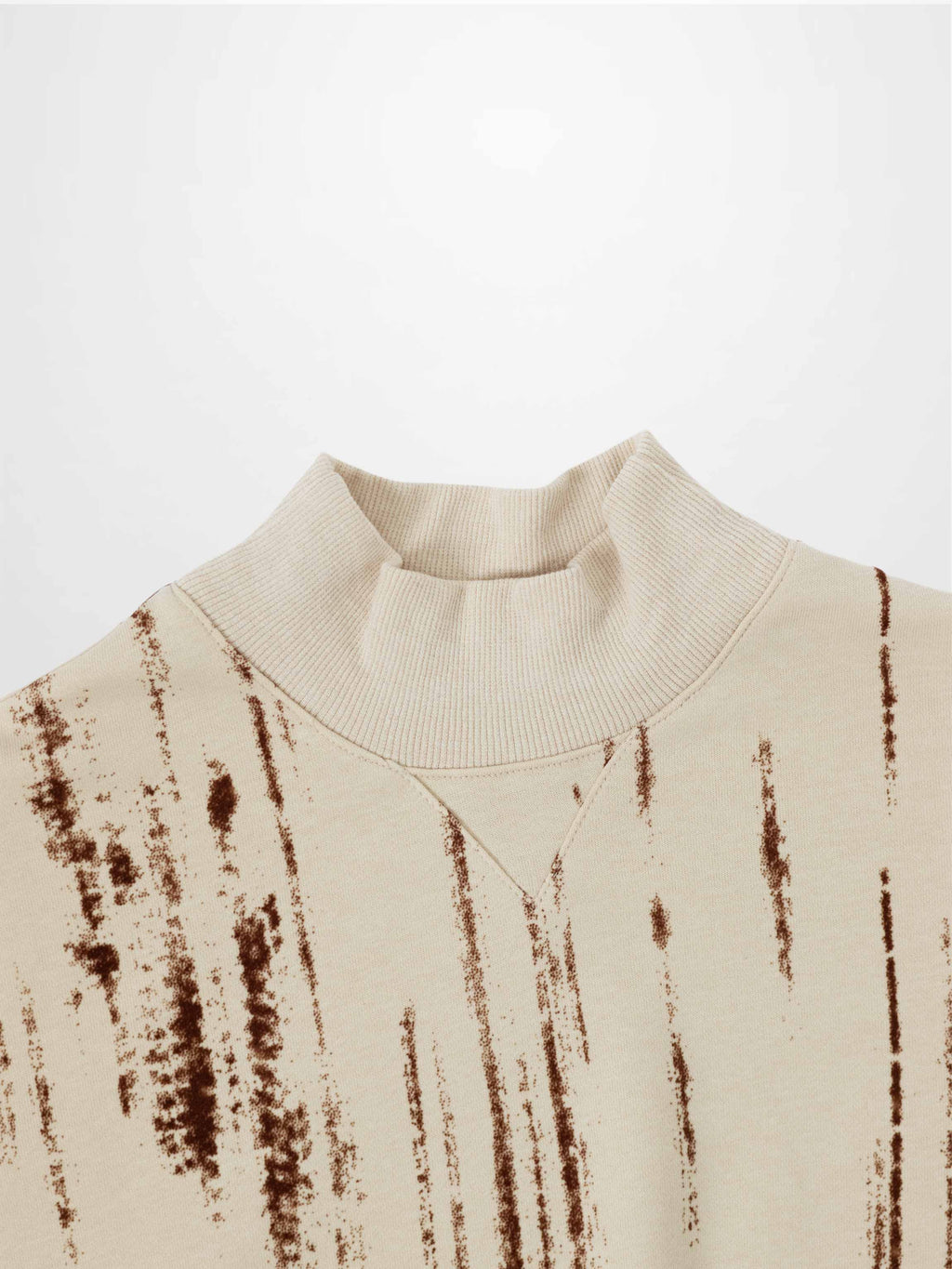 Tie Dye Splash Sweatshirt-Cream/Brown