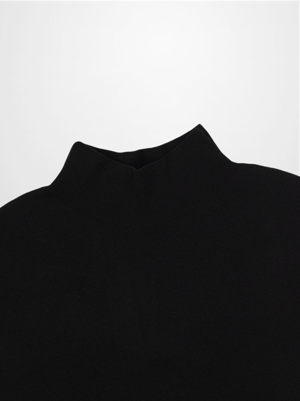 Sleeveless Mock Neck Sweater-Black