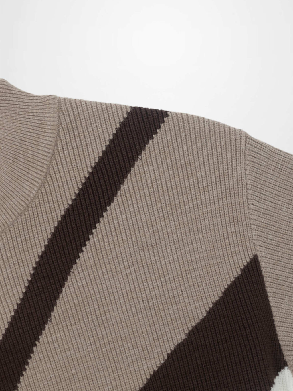 Multi V Sweater-Brown/Grey