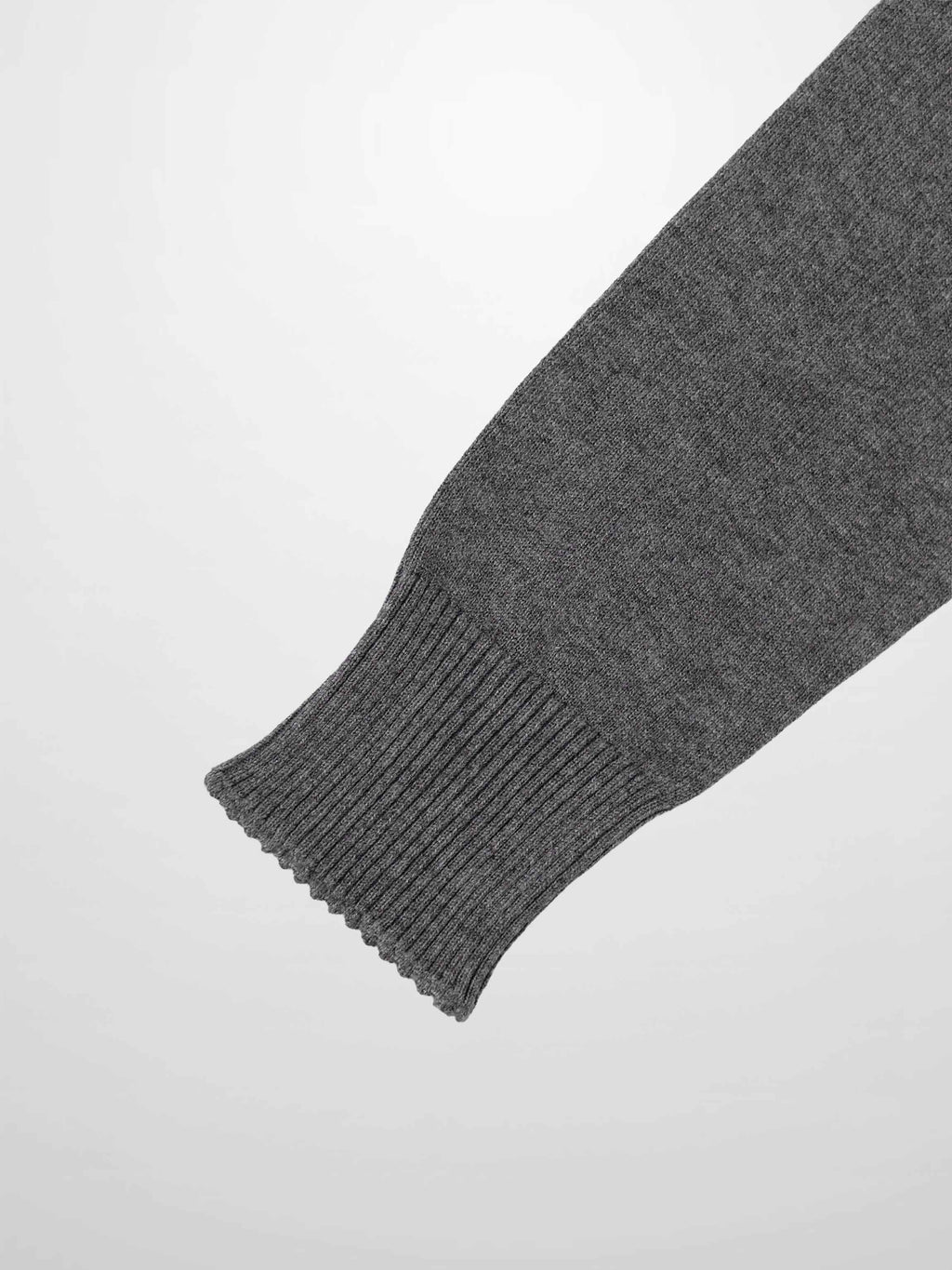 Trim Detail Crew Crop Cardigan-Heathered Grey