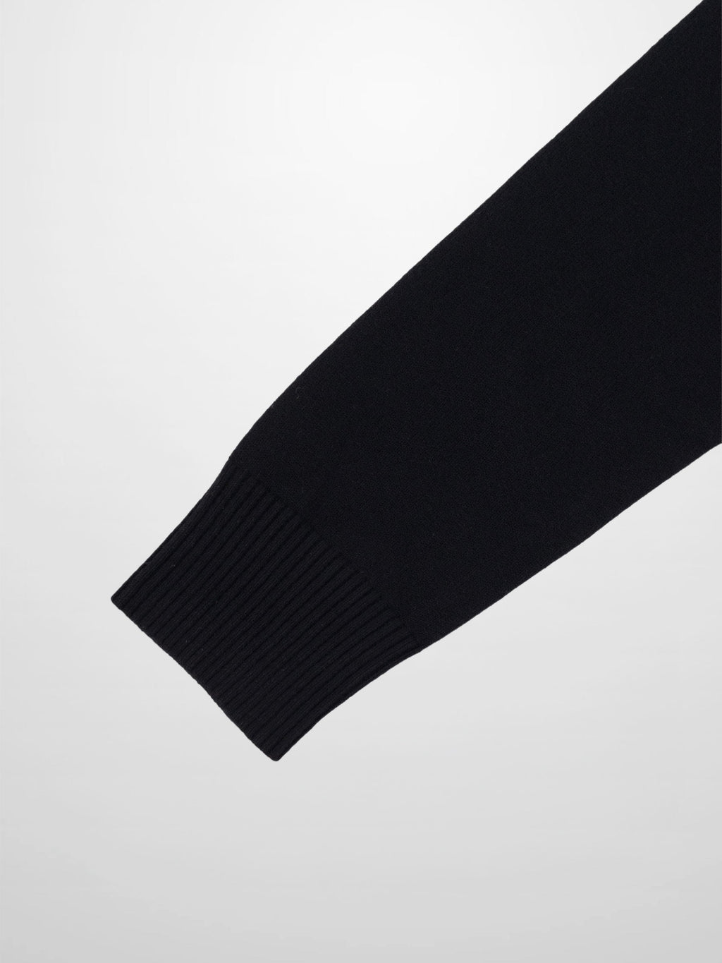 Velvet Detail Pointelle Crew Cardigan-Black/Black