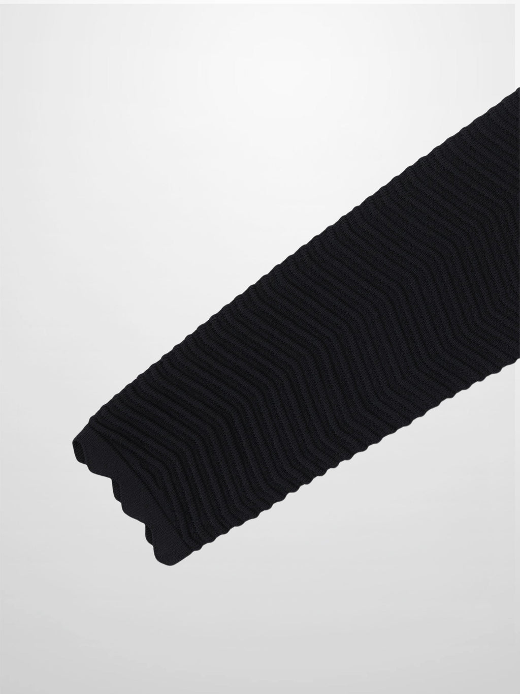 Wave Knit Cardigan-Black