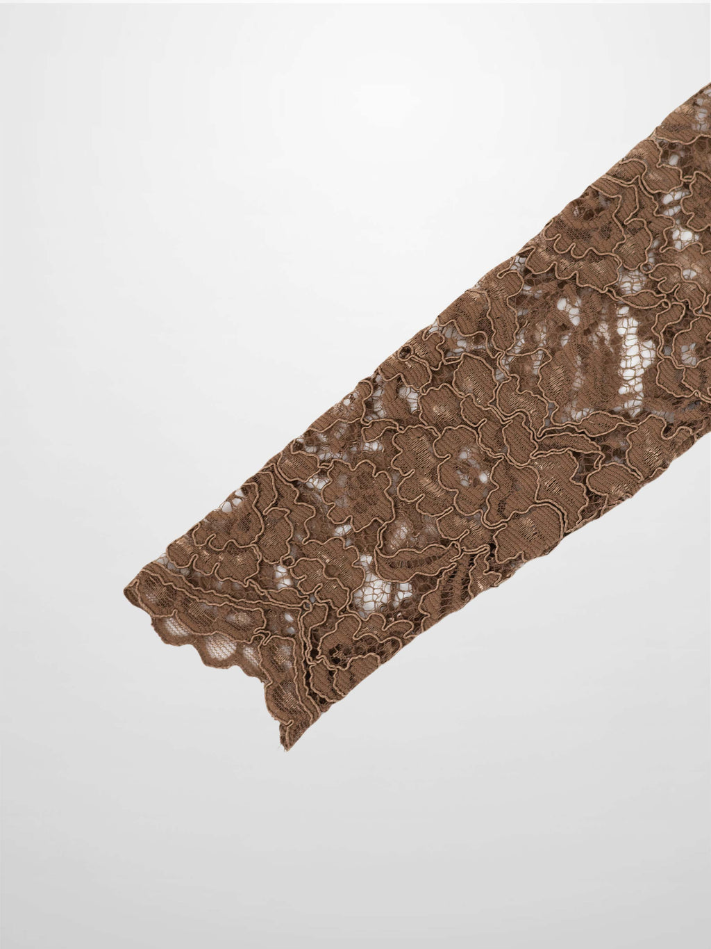 Lace Button Down Cardigan Top-Brown