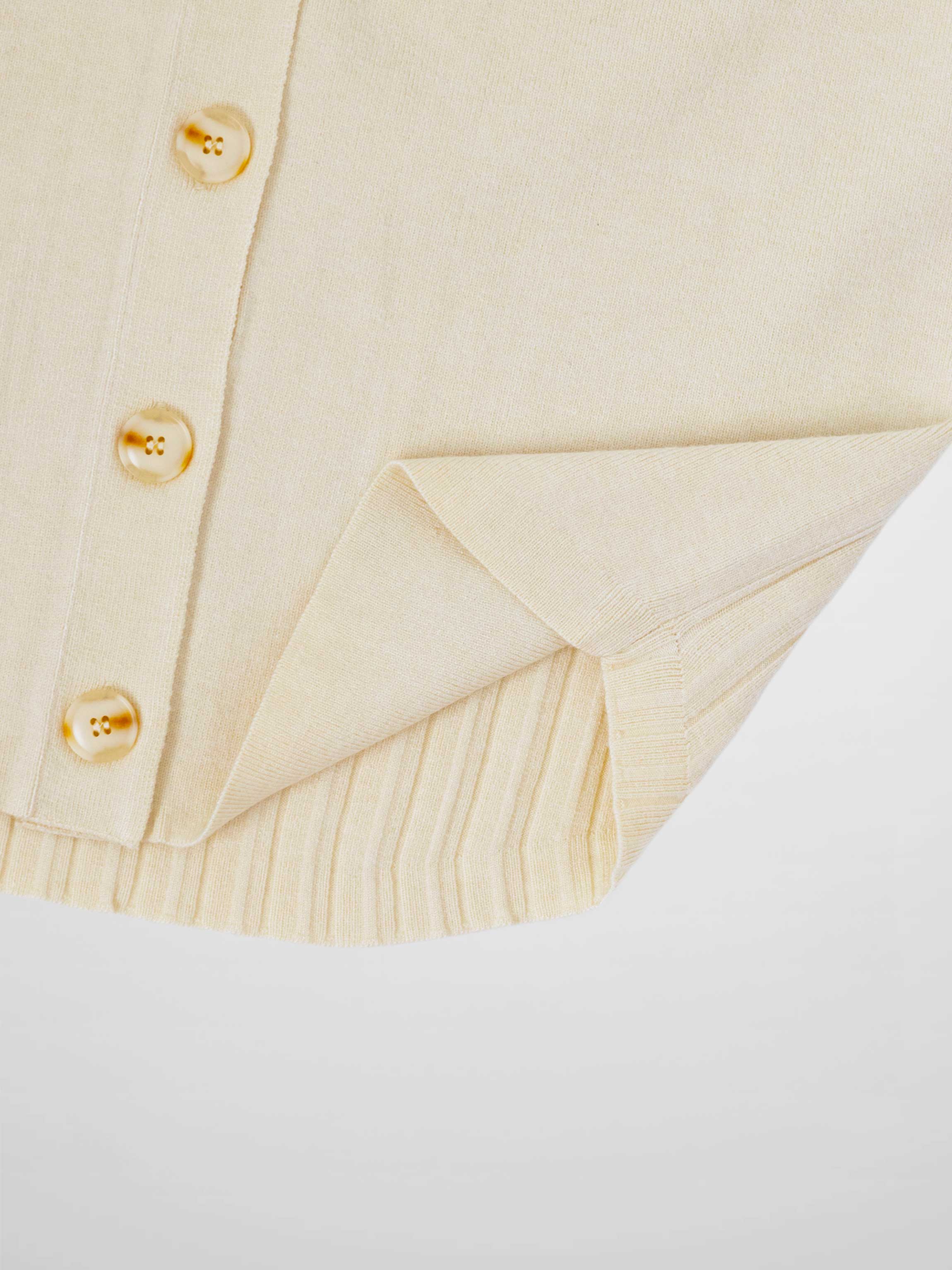 Back Wide Ribbed Cardigan Sweater-Ivory