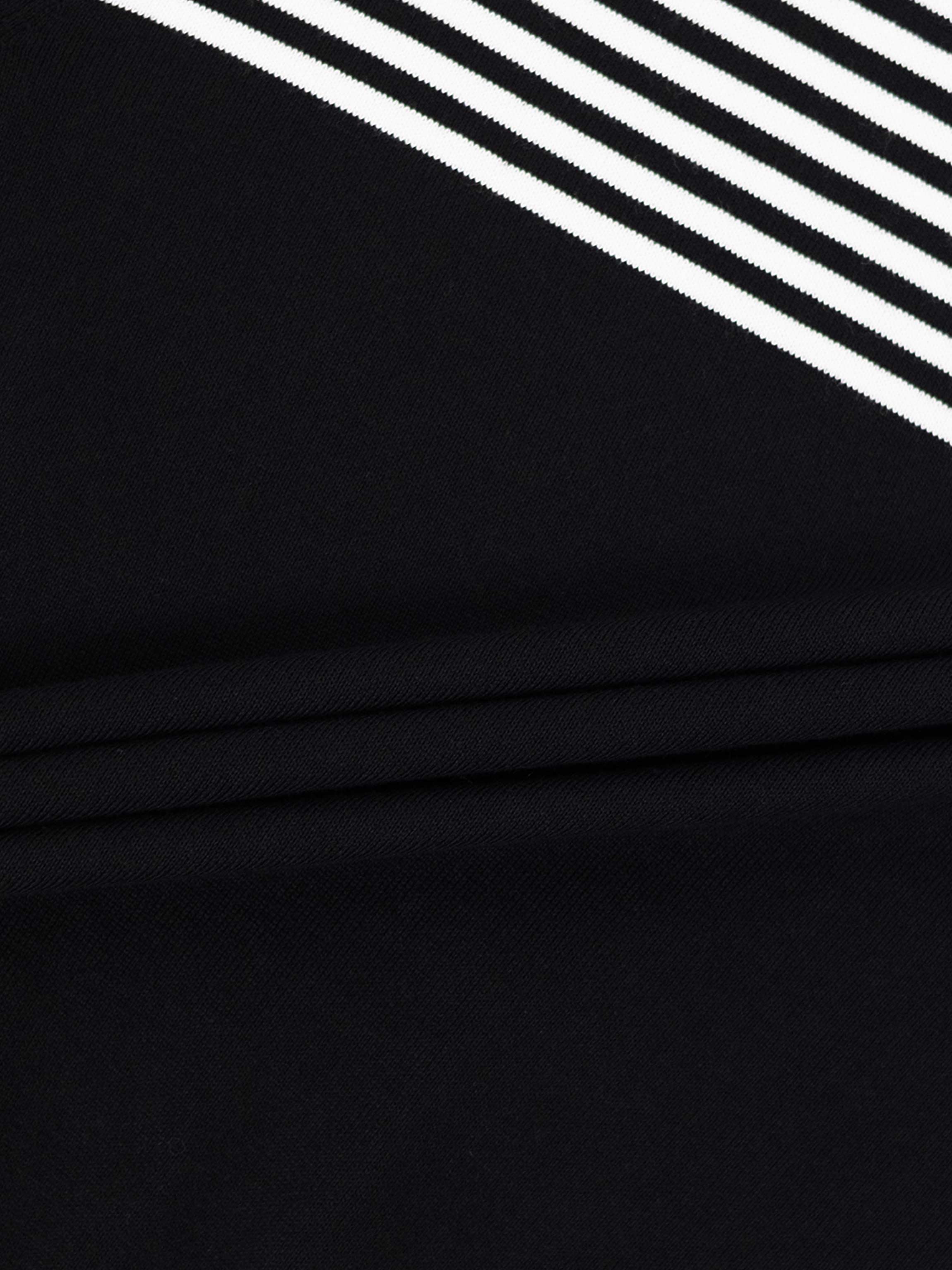 Thin Stripe Turtleneck  Sweater-Black/White