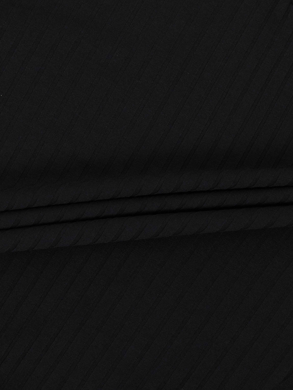 Ribbed High V Bomber-Black