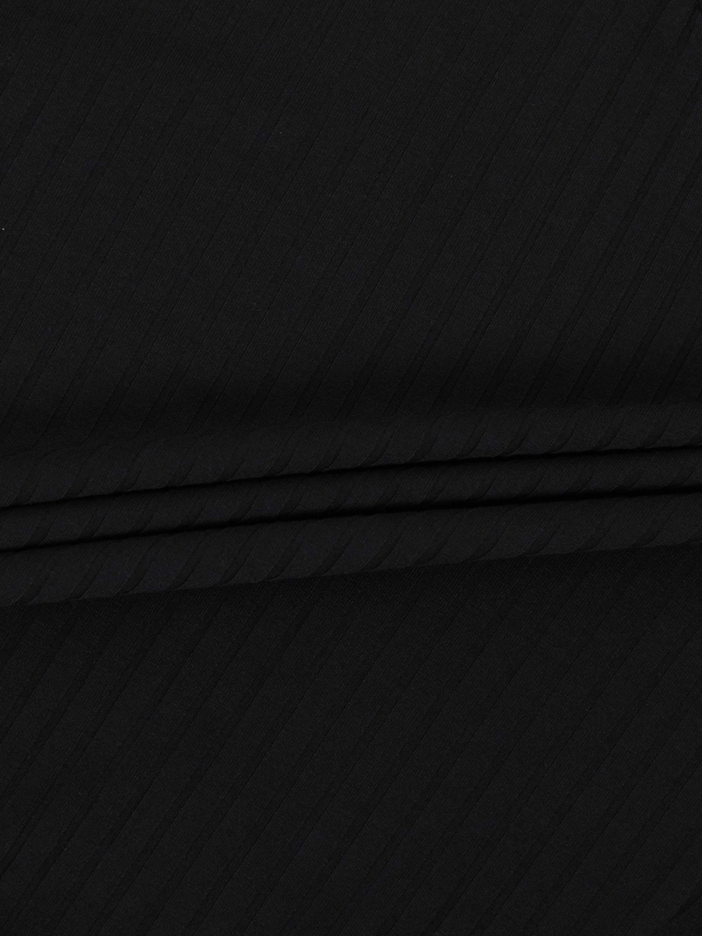 Ribbed High V Bomber-Black