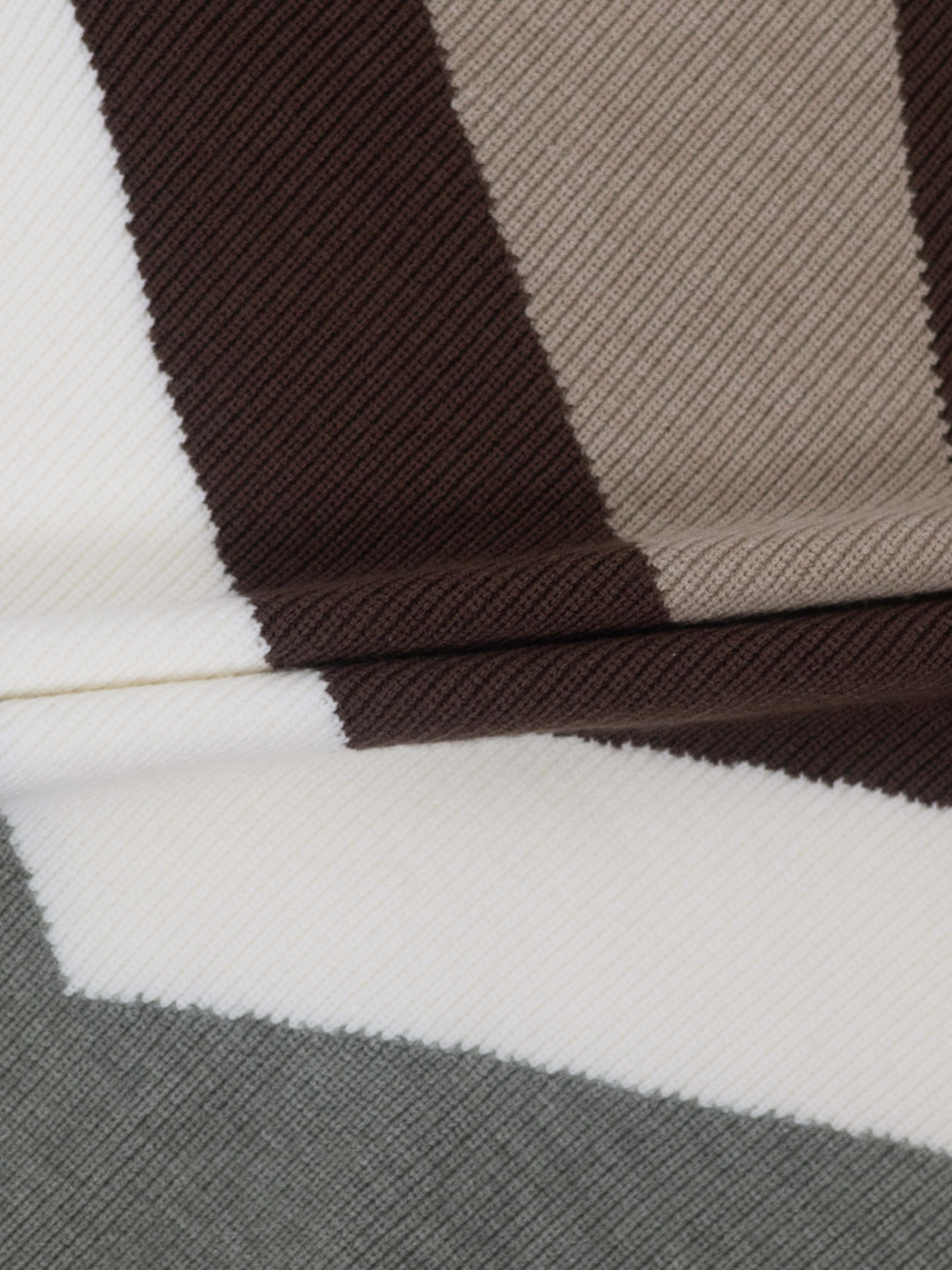 Multi V Sweater-Brown/Grey