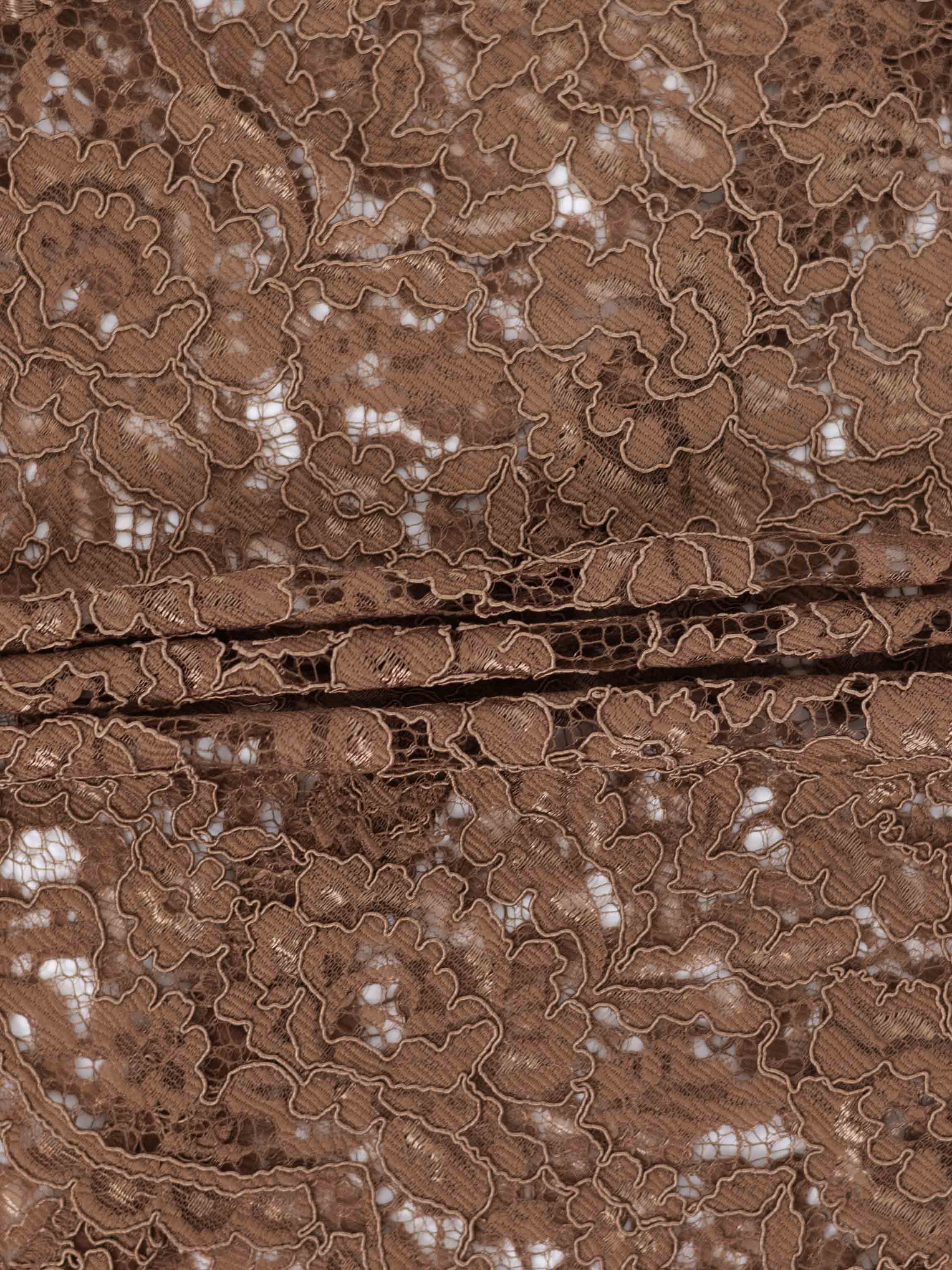 Lace Button Down Cardigan Top-Brown