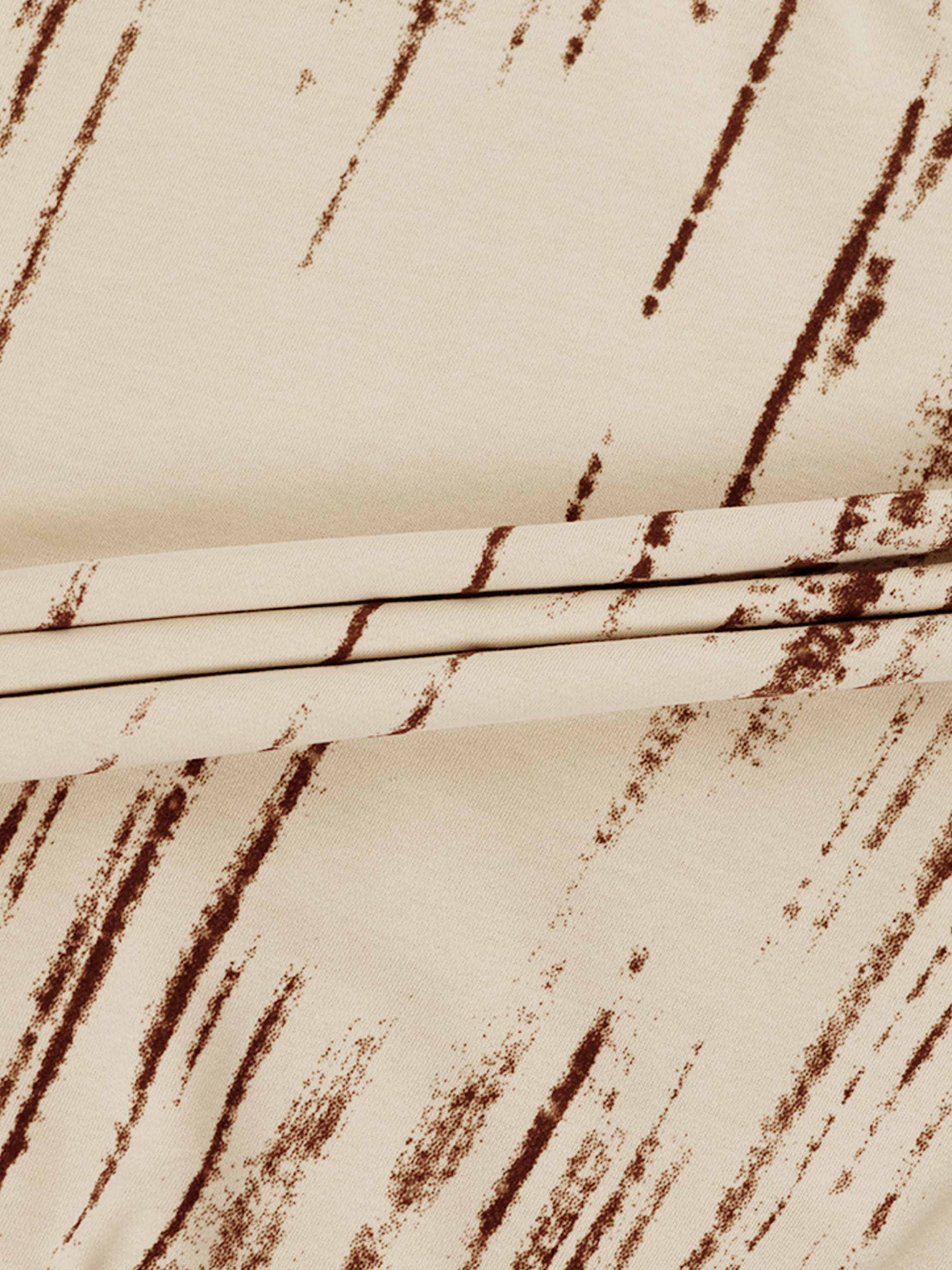 Tie Dye Splash Sweatshirt-Cream/Brown