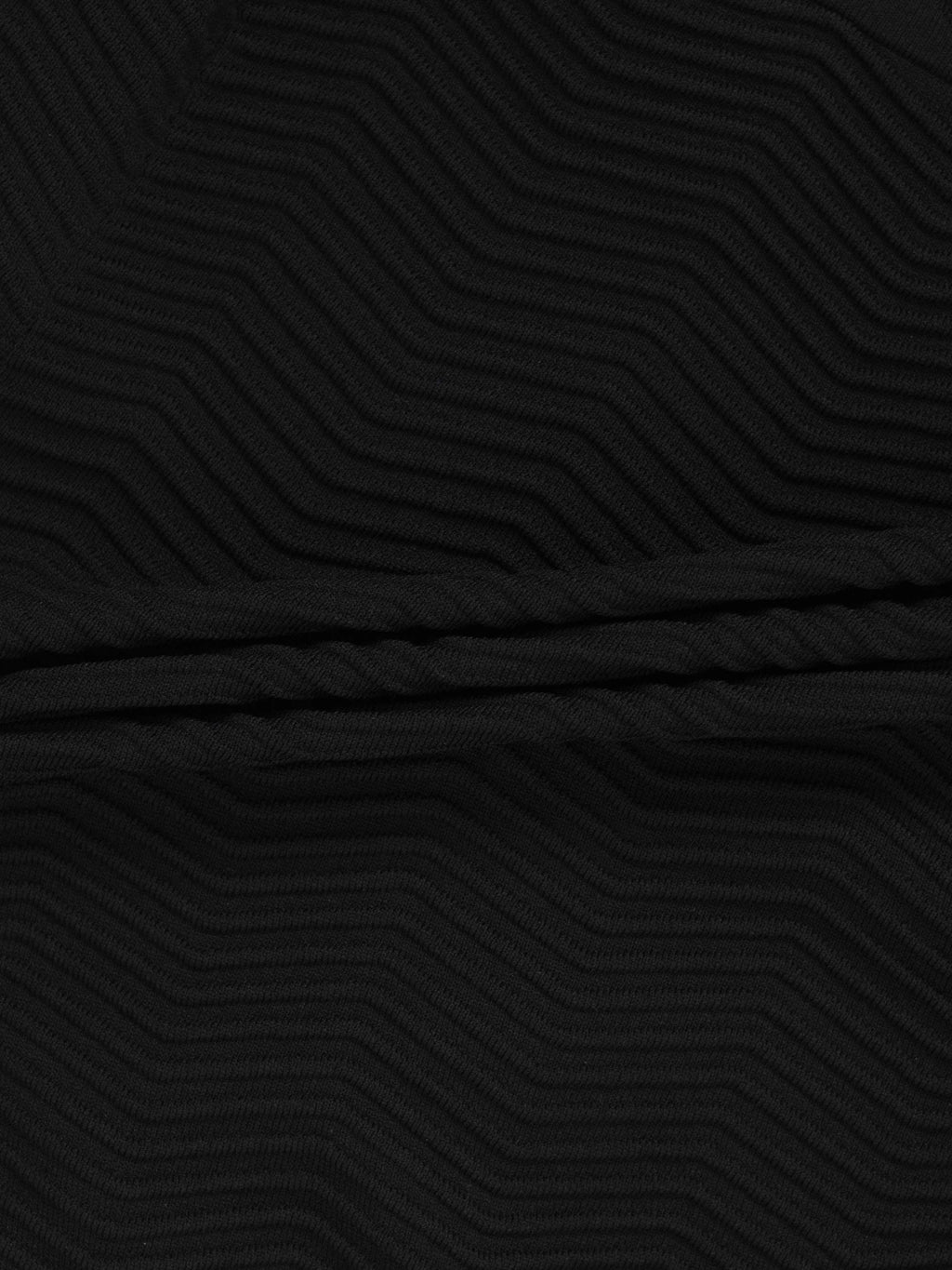 Wave Knit Cardigan-Black