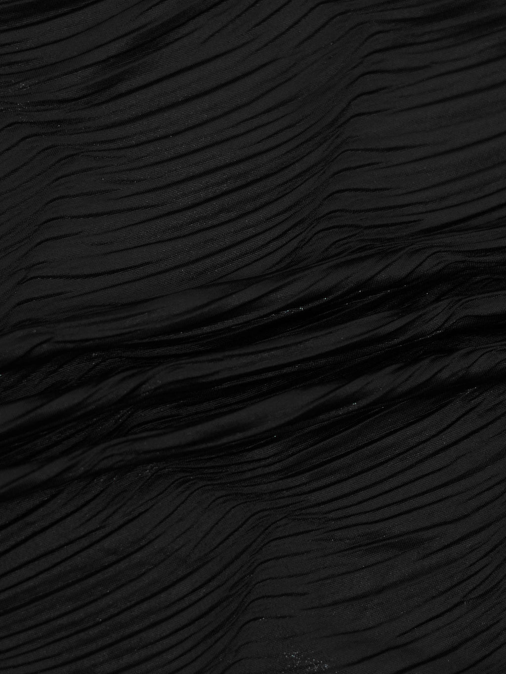 Shimmer Texture Bow Blouse-Black/Black