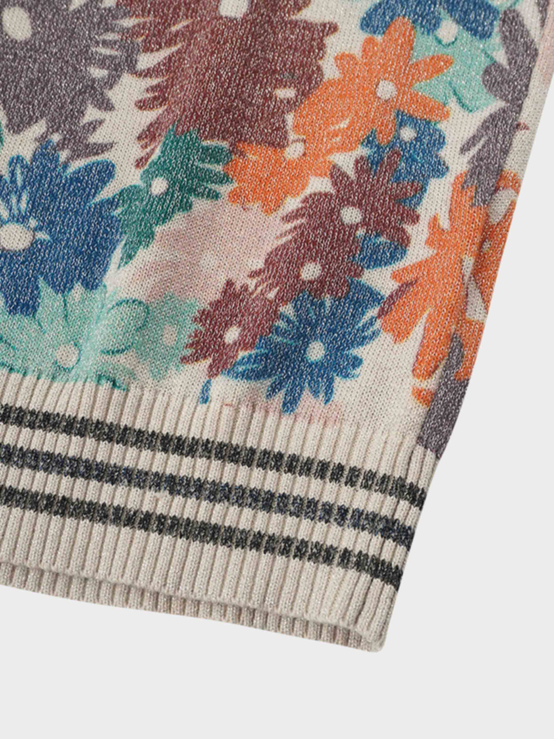 Crew Lurex Sweater-Floral