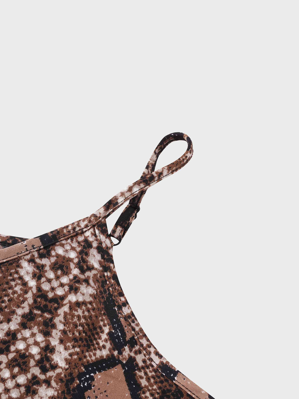 A-Line V Neck Slip Dress-Snakeskin