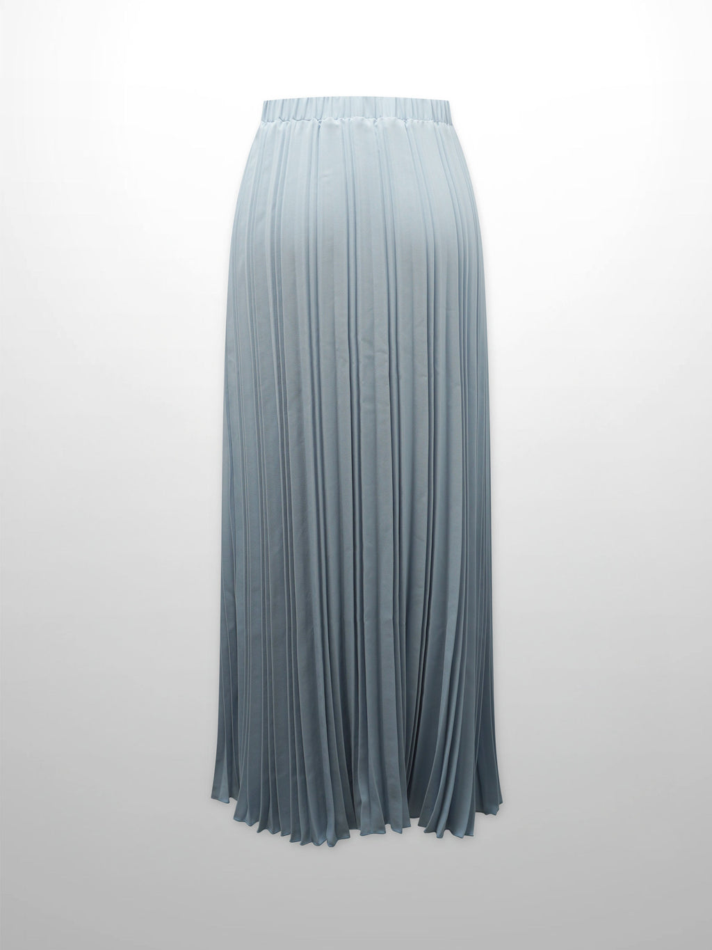 Crepe Pleated Maxi Skirt-Light Blue