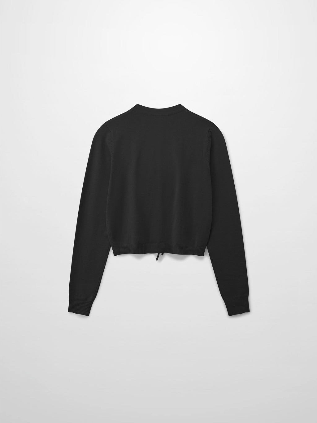 5 Bow Crop Cardigan-Black