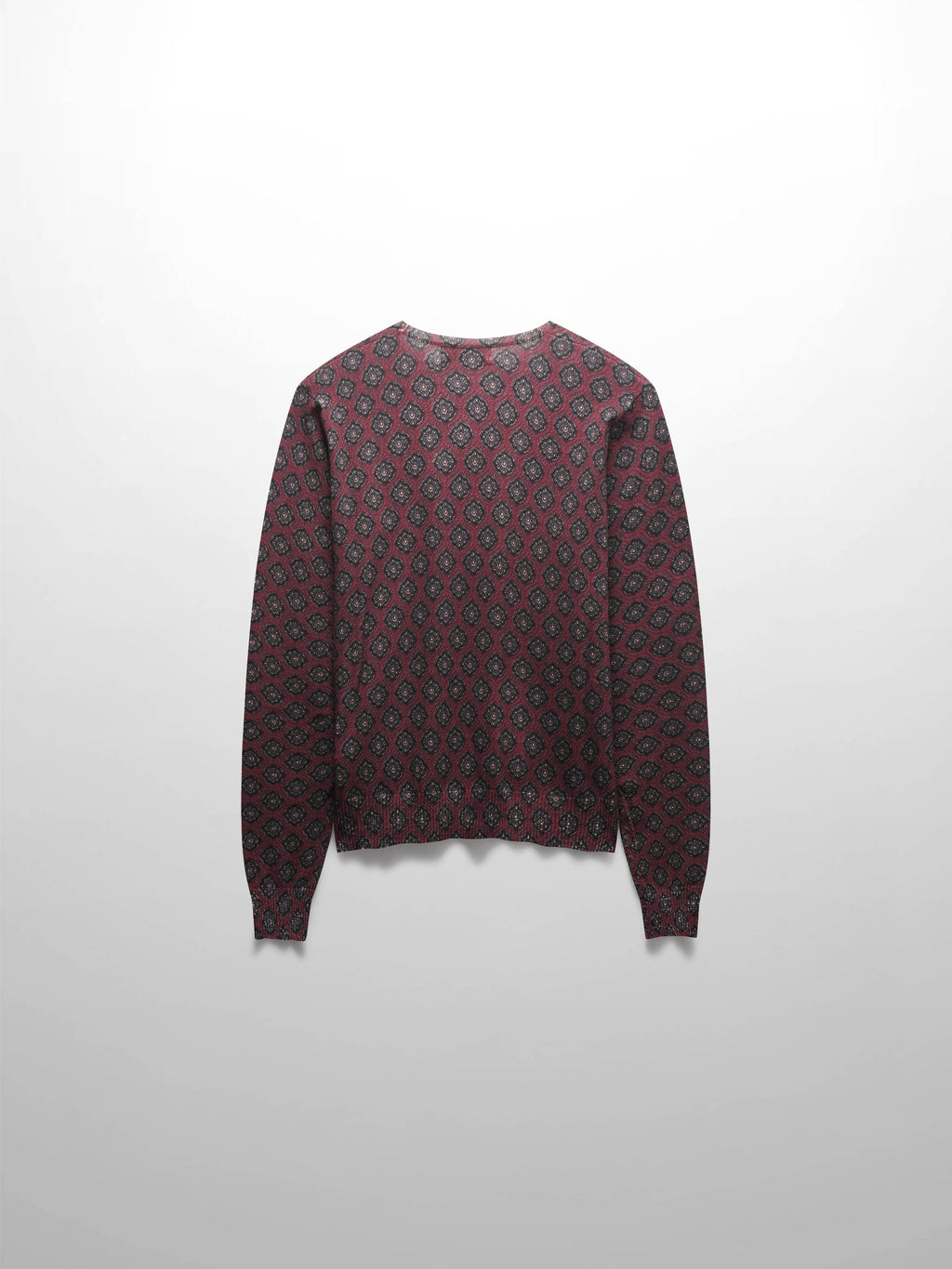 Printed Sweater-Burgundy Medallion