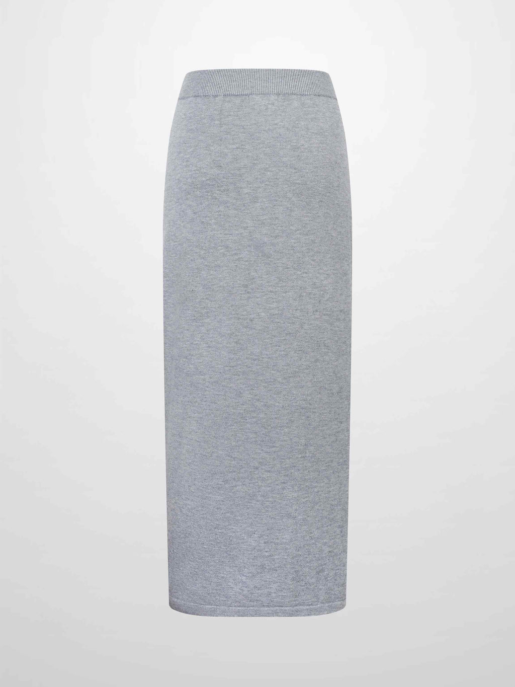 Side Zipper Straight Maxi Skirt-Grey