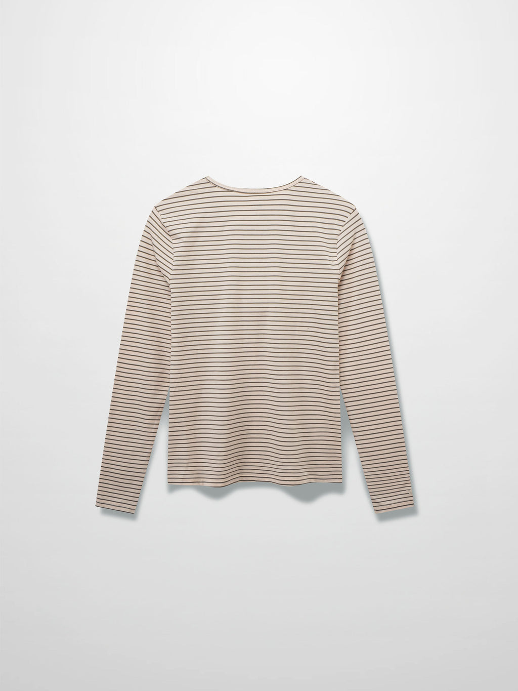 Flat Striped High V Long Sleeve-Pink/Green
