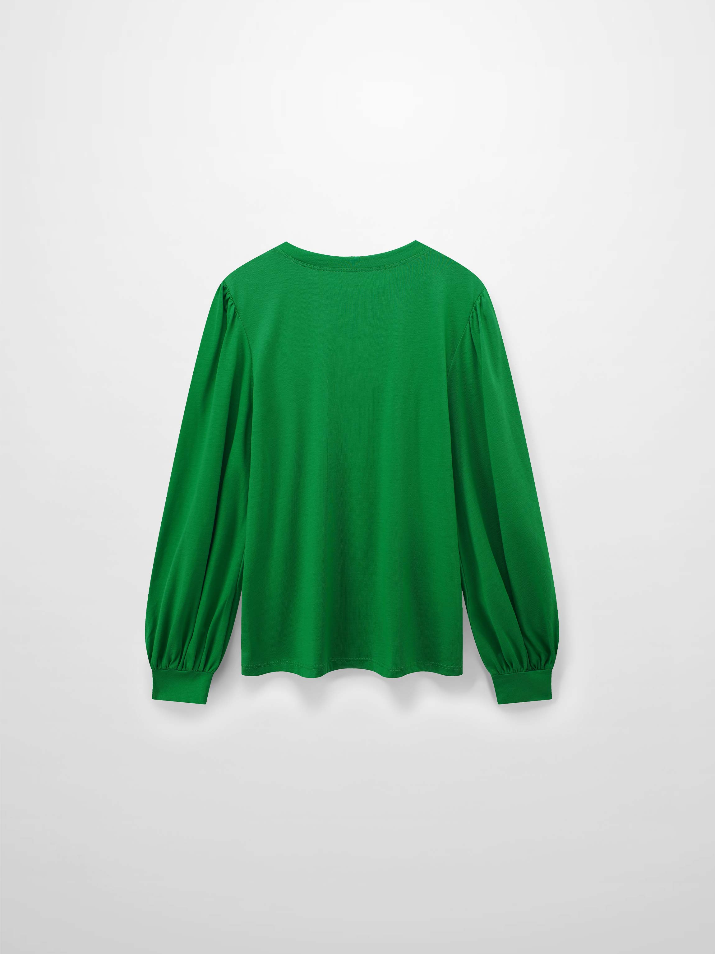 Bubble Sleeve T-Shirt-Kelly Green