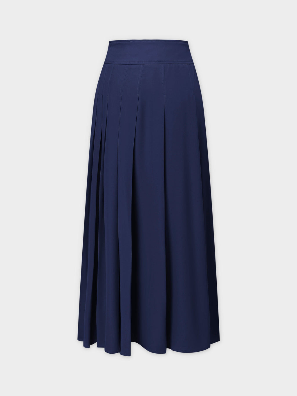 Yoke Pleated Skirt 37"-Navy
