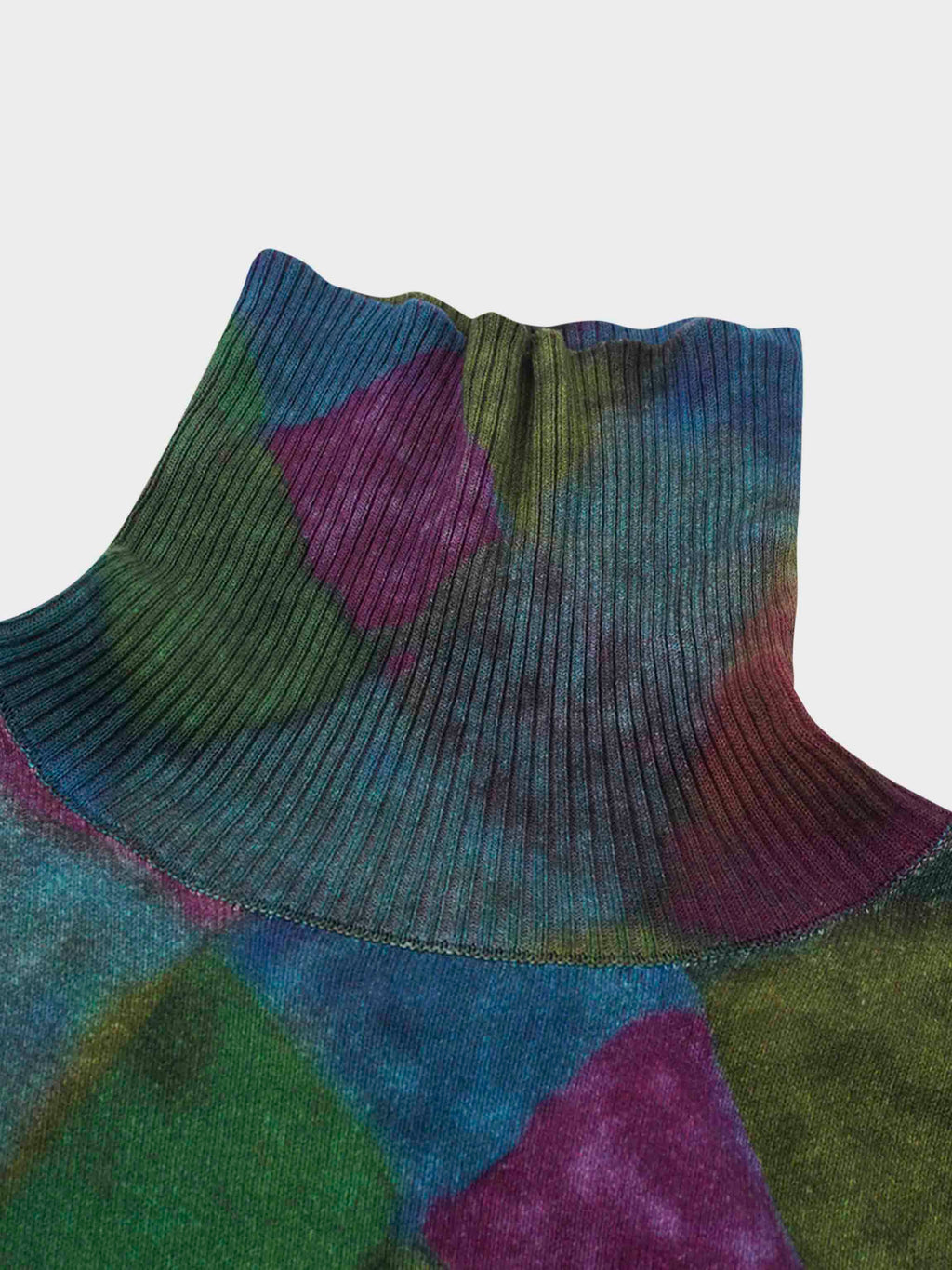 Thin Knit Turtleneck Sweater-Colored Diamonds