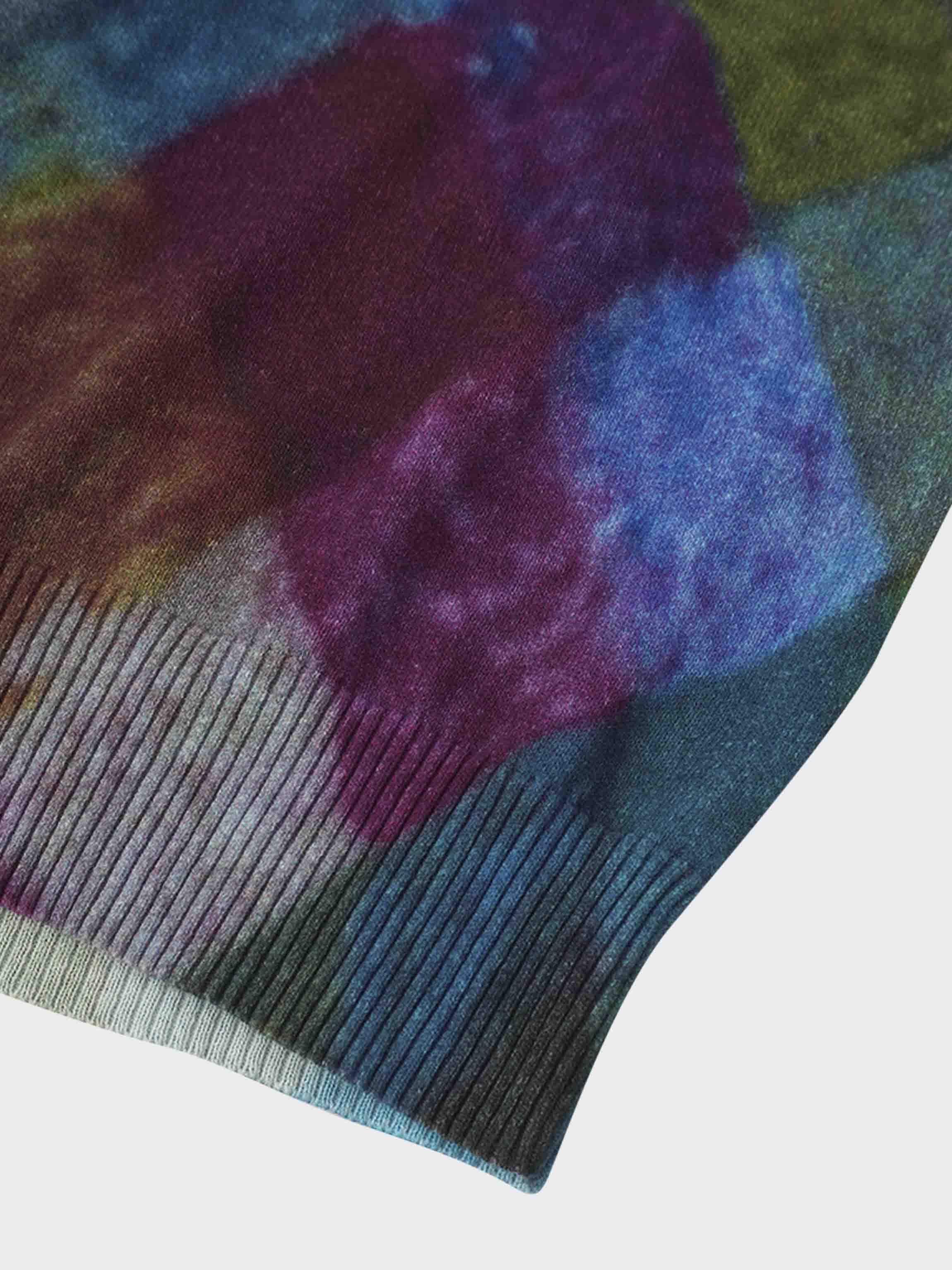 Thin Knit Turtleneck Sweater-Colored Diamonds