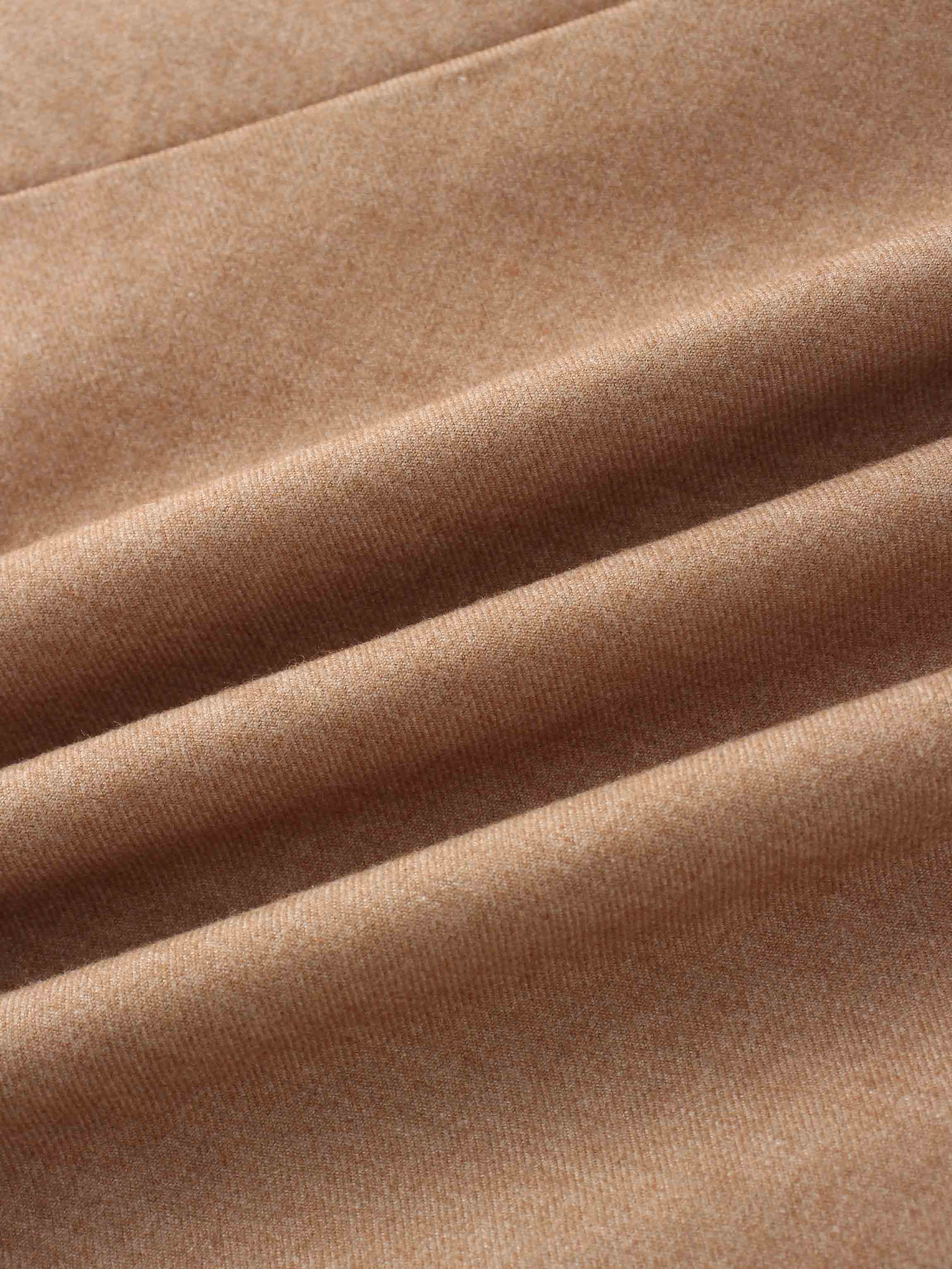 Basic A-Line Seamed Maxi Skirt-Camel